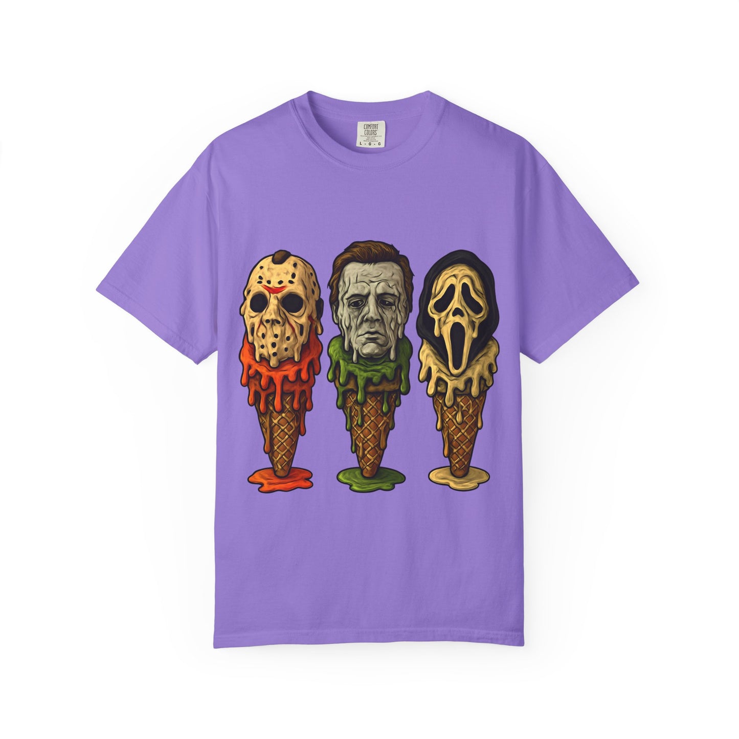 Halloween Horror Movie T-Shirt with Iconic Characters, Unisex Casual Tee for Gifting, Summer Fun, Halloween Costume, Movie Lovers
