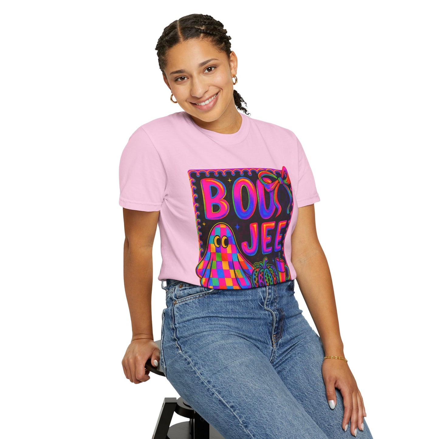BOOJee Retro Comfort Colors, Garment-Dyed T-shirt, Colorful Graphic Tee, Unisex Streetwear, Fun Gift, Festival Fashion, Vegan Style