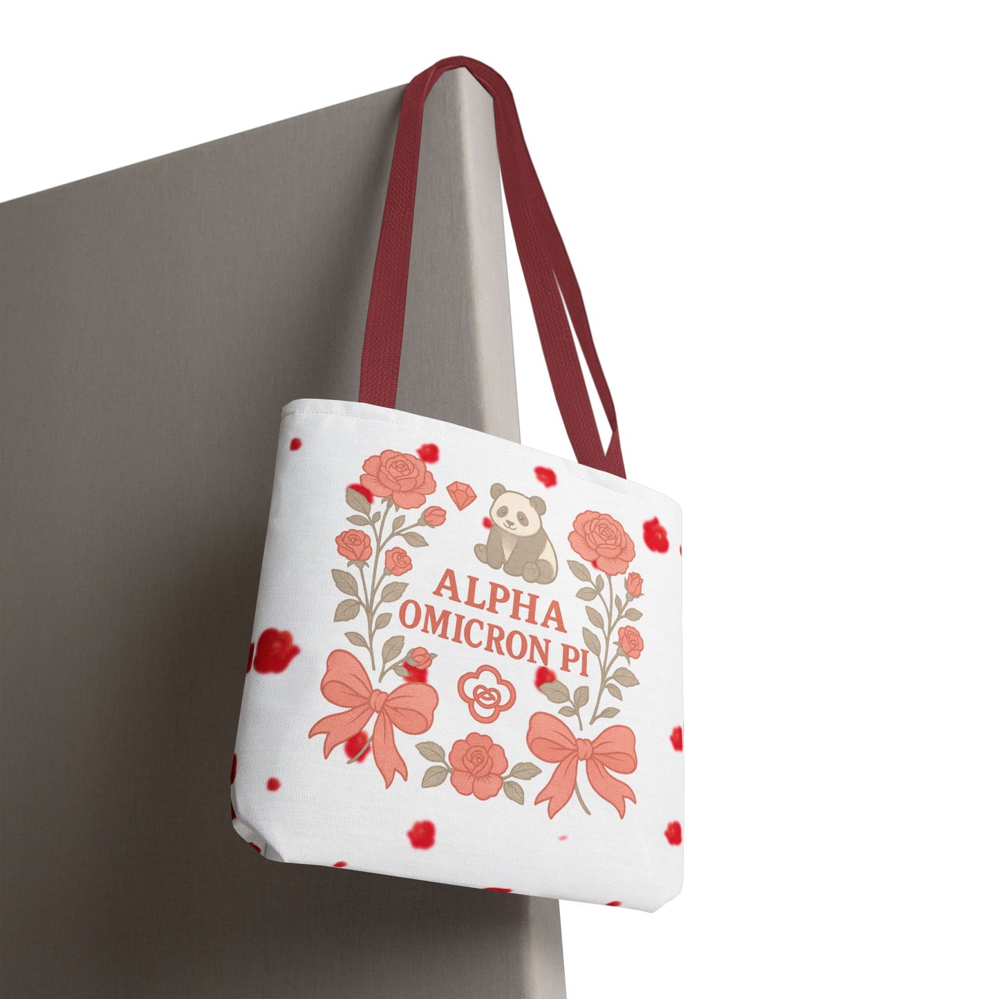 Floral Alpha Omicron Pi Tote Bag, Sorority Tote, Gift for Sisters, College Bag, Cute Everyday Tote