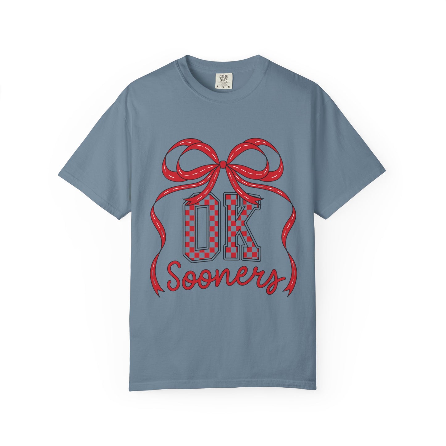 SOON Checkered Cheerful Bow Graphic T-shirt