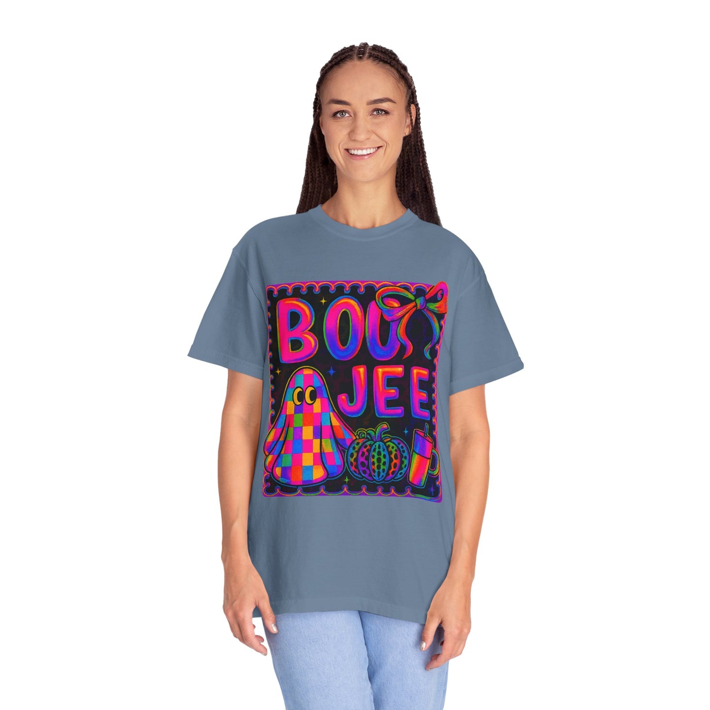 BOOJee Retro Comfort Colors, Garment-Dyed T-shirt, Colorful Graphic Tee, Unisex Streetwear, Fun Gift, Festival Fashion, Vegan Style