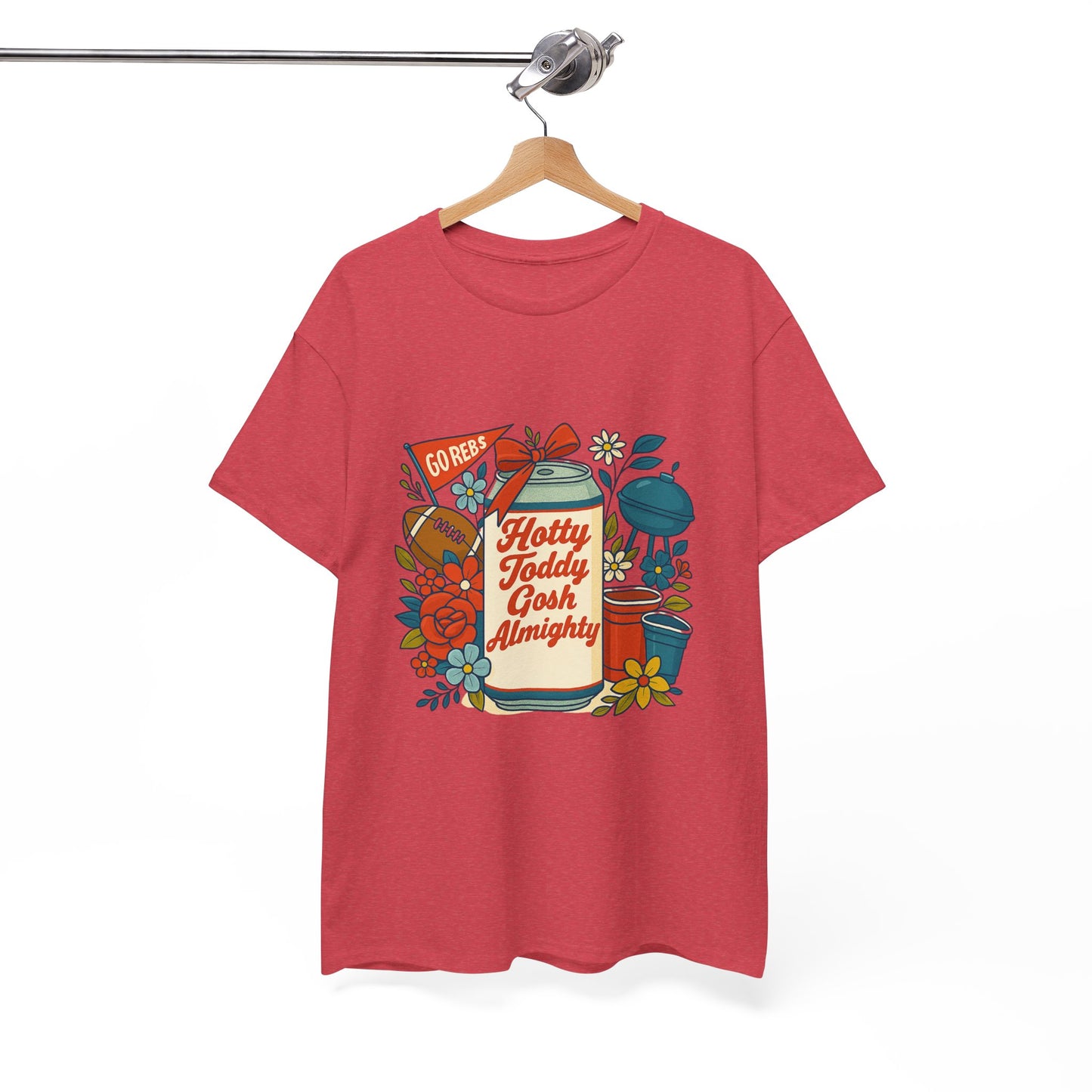Hotty Toddy Heavy Cotton Tee - Unisex Graphic T-Shirt, Casual Wear, College Apparel, Gift for Students, Spring Break Fashion
