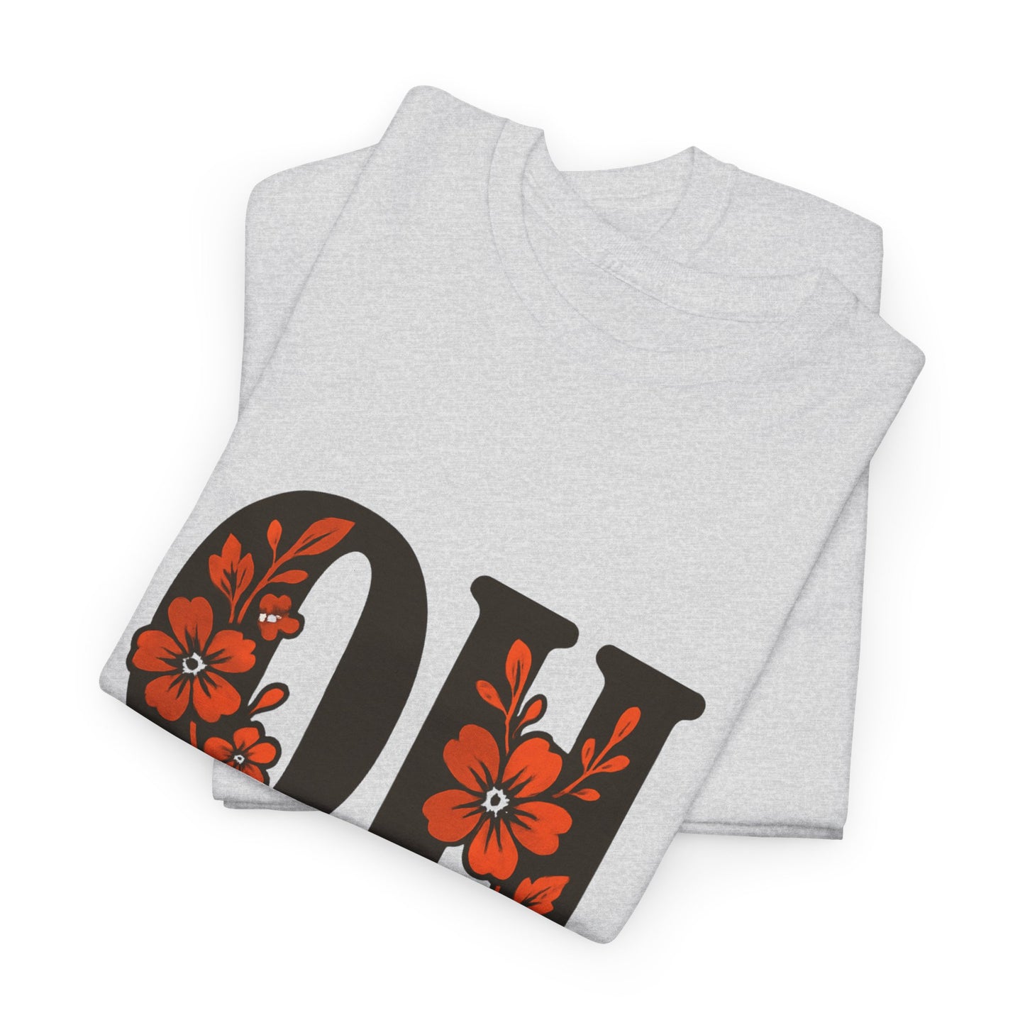 OH Go Browns Floral Unisex Tee, Fan Apparel, Game Day Shirt, Casual Wear, Gift for Sports Lovers