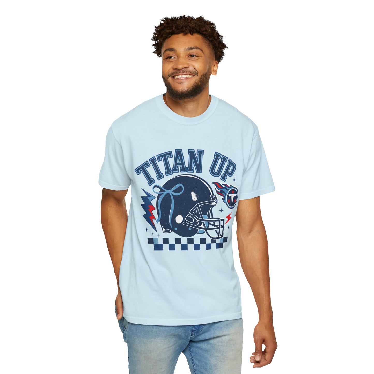 titan up tennessee Unisex Football Tee, Titan Up Shirt for Game Day, Casual Sportswear, Tailgating Apparel, Gift for Fans, Team Spirit Top