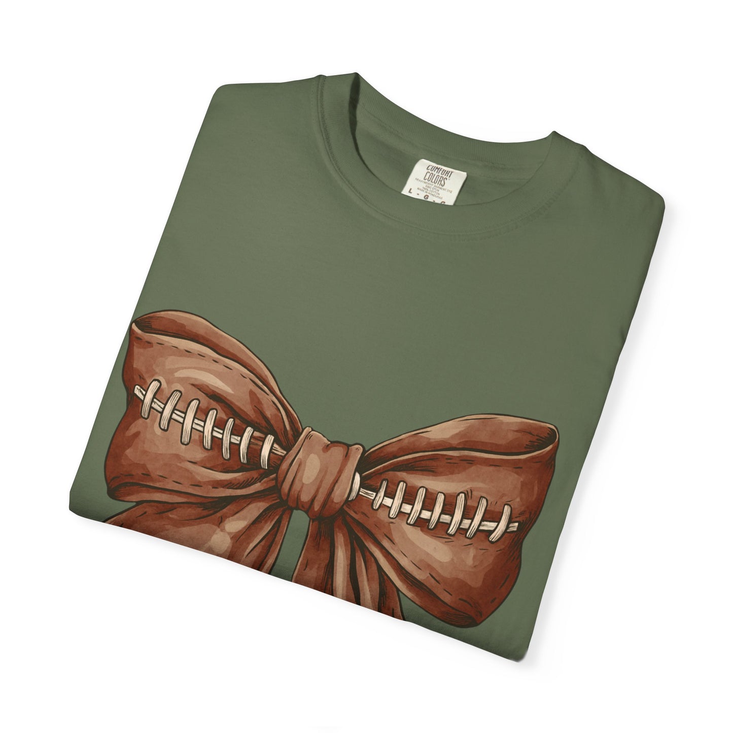 Football Bow T-Shirt: Unisex Casual Wear for Game Day Apparel