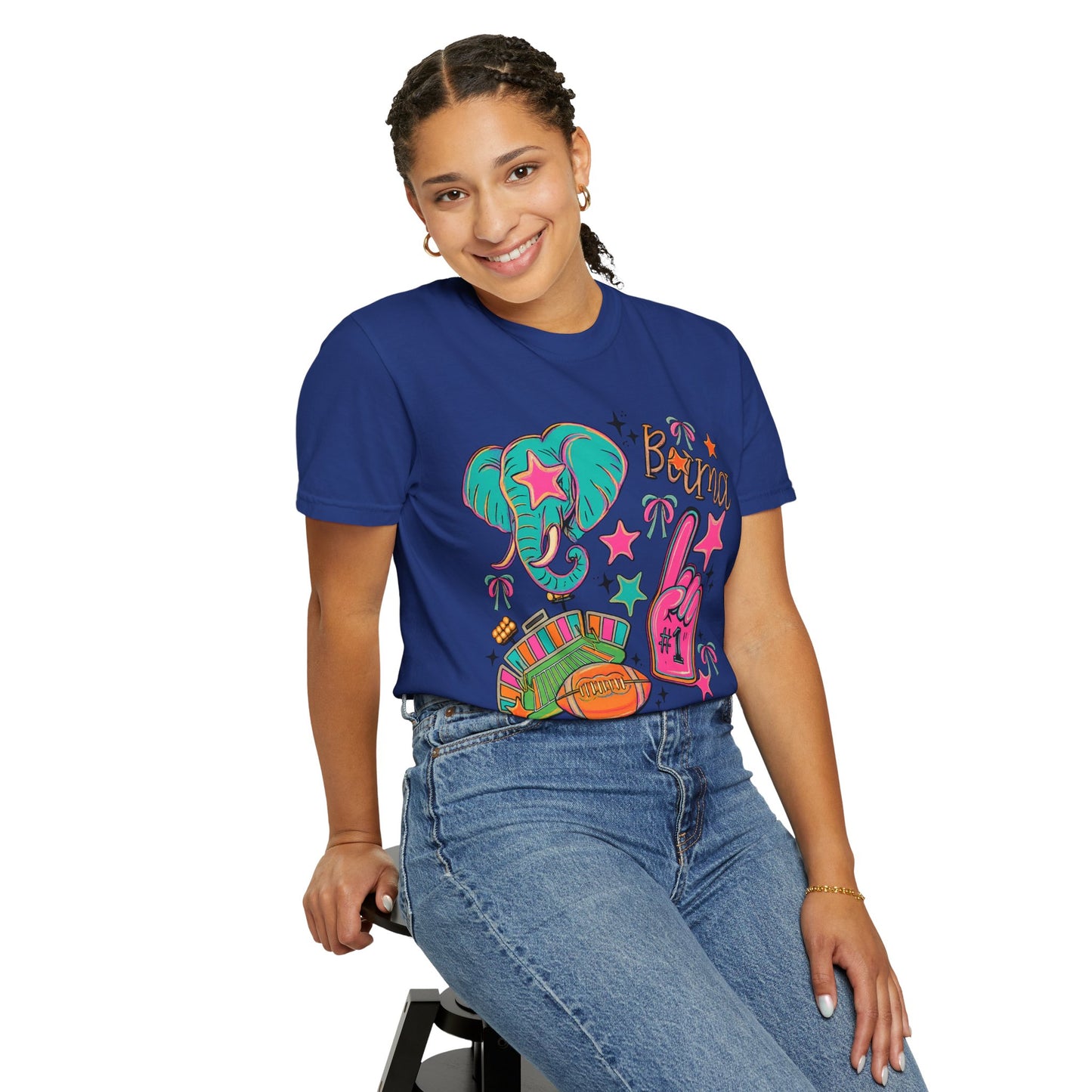 Preppy Neon Elephant Fan T-Shirt