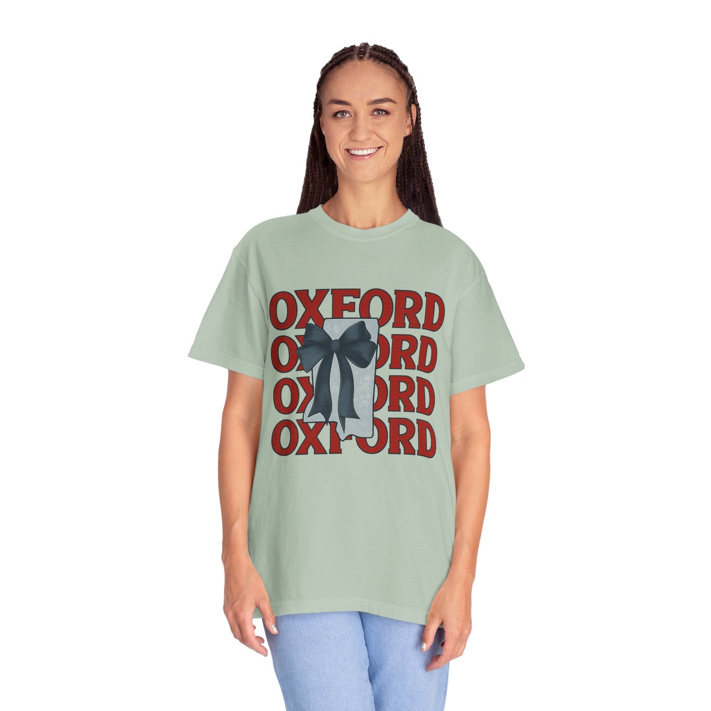 Oxford Bow Graphic Tee, Casual Unisex T-shirt, Gift for Students, College Apparel, Trendy Fashion Top, Birthday Gift