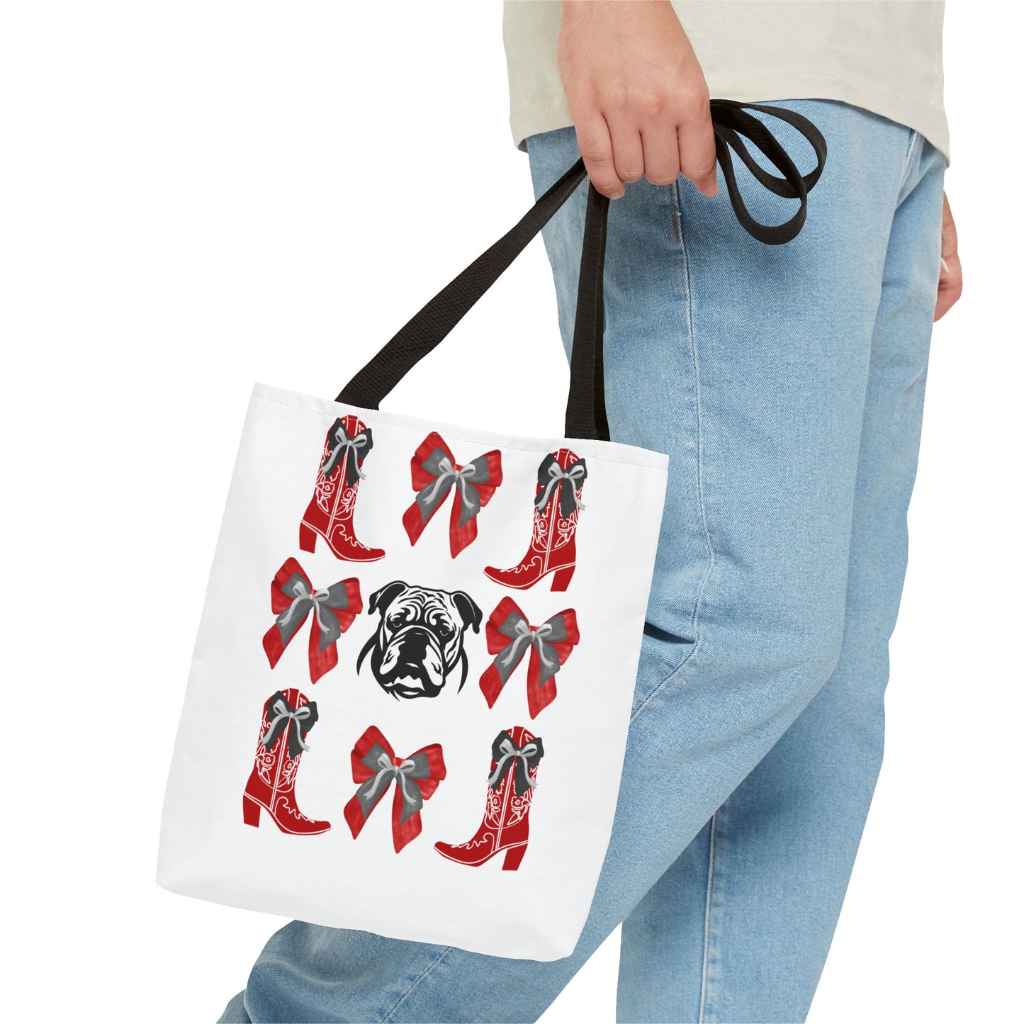 UGA Bulldogs Coquette Bow Tote Bag