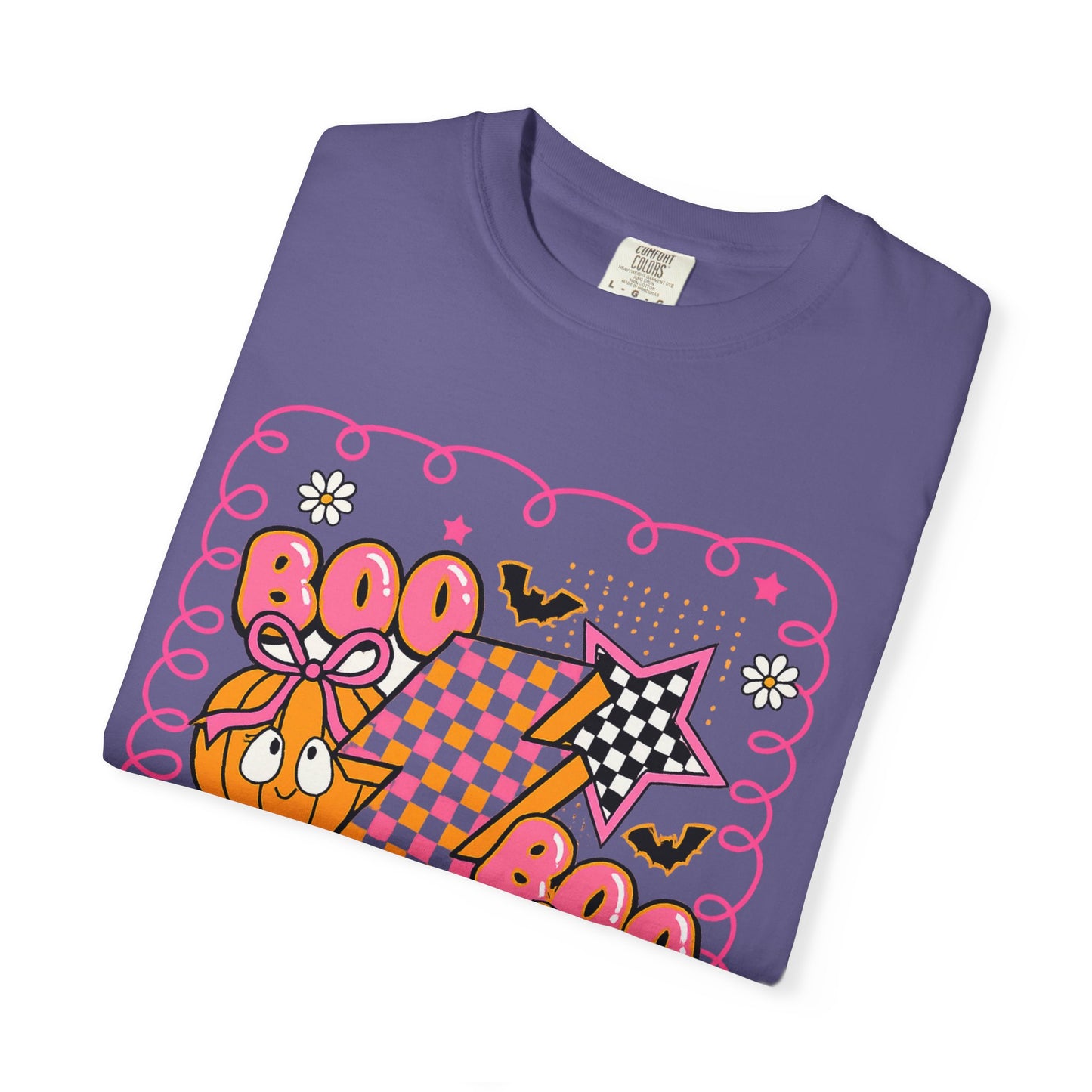 Retro Design Orange & Pink Unisex Halloween T-Shirt