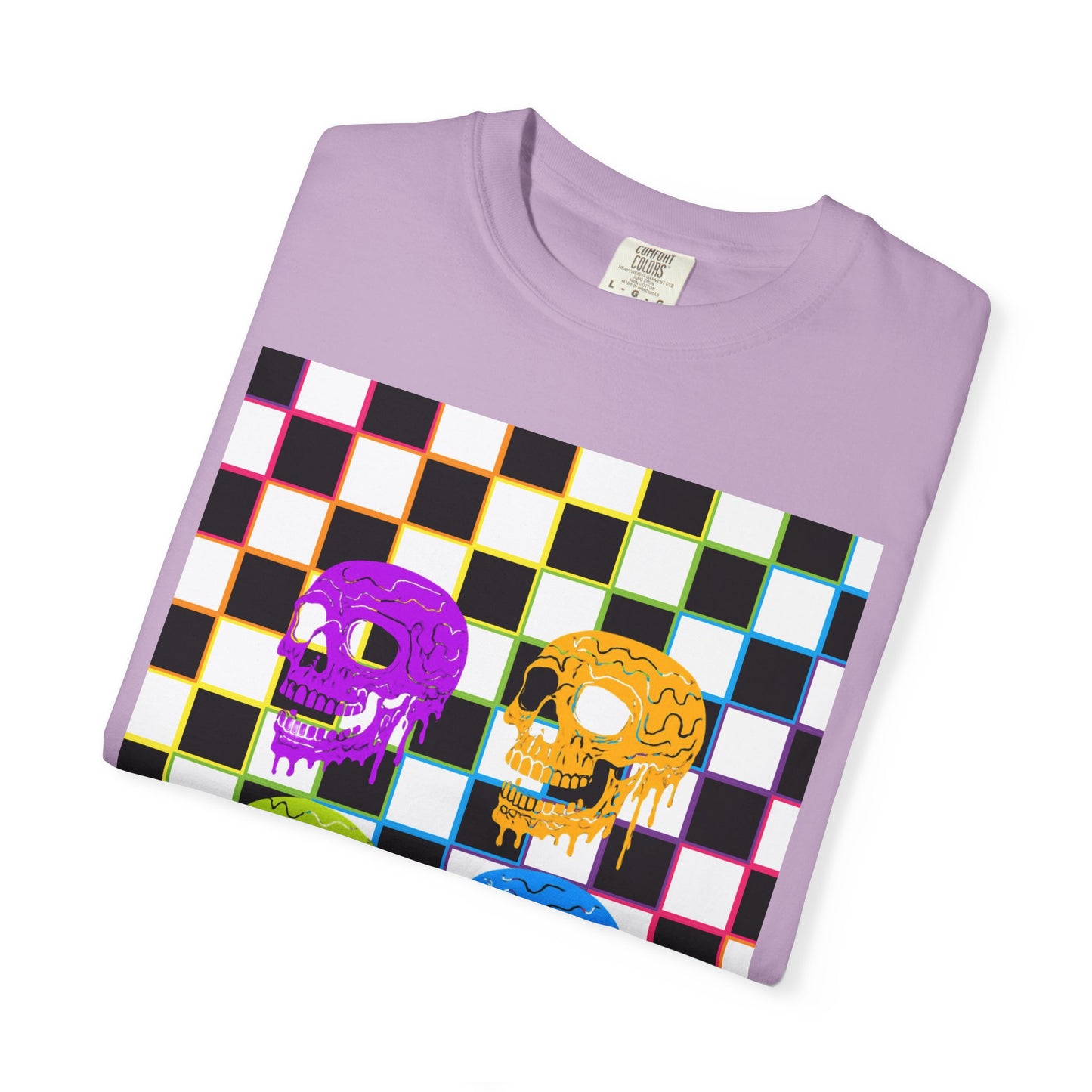 Vibrant Skull Graphic T-Shirt, Unisex Tee, Halloween Outfit, Alternative Fashion, Festival Wear, Casual Street Style