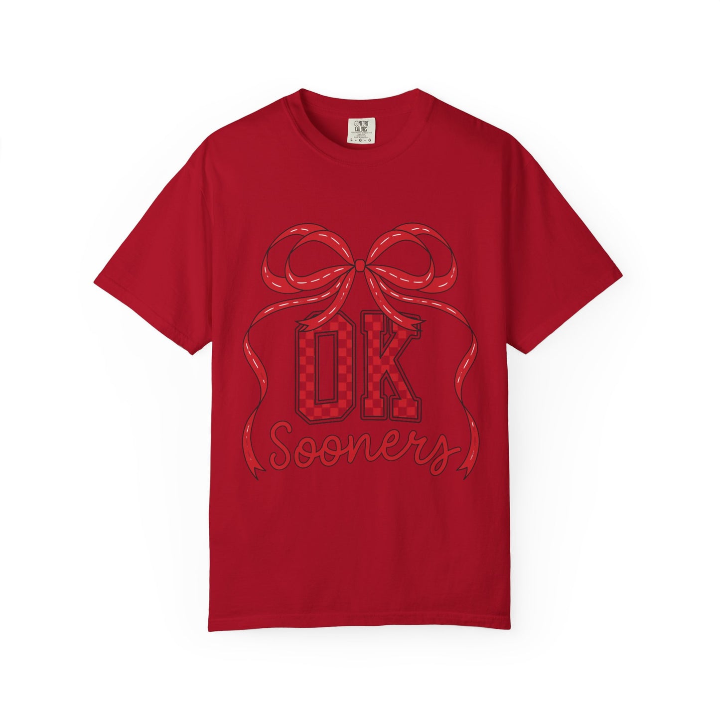 SOON Checkered Cheerful Bow Graphic T-shirt