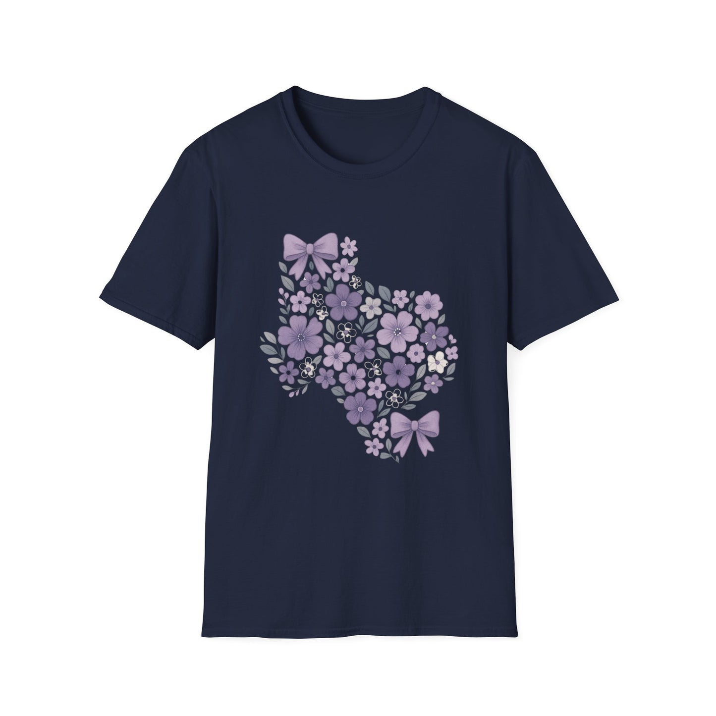 Texas Floral T-Shirt, Casual Summer Top, Gift for Her, Boho Style Tee, Spring Fashion, State Pride Shirt, Soft and Comfy Wear