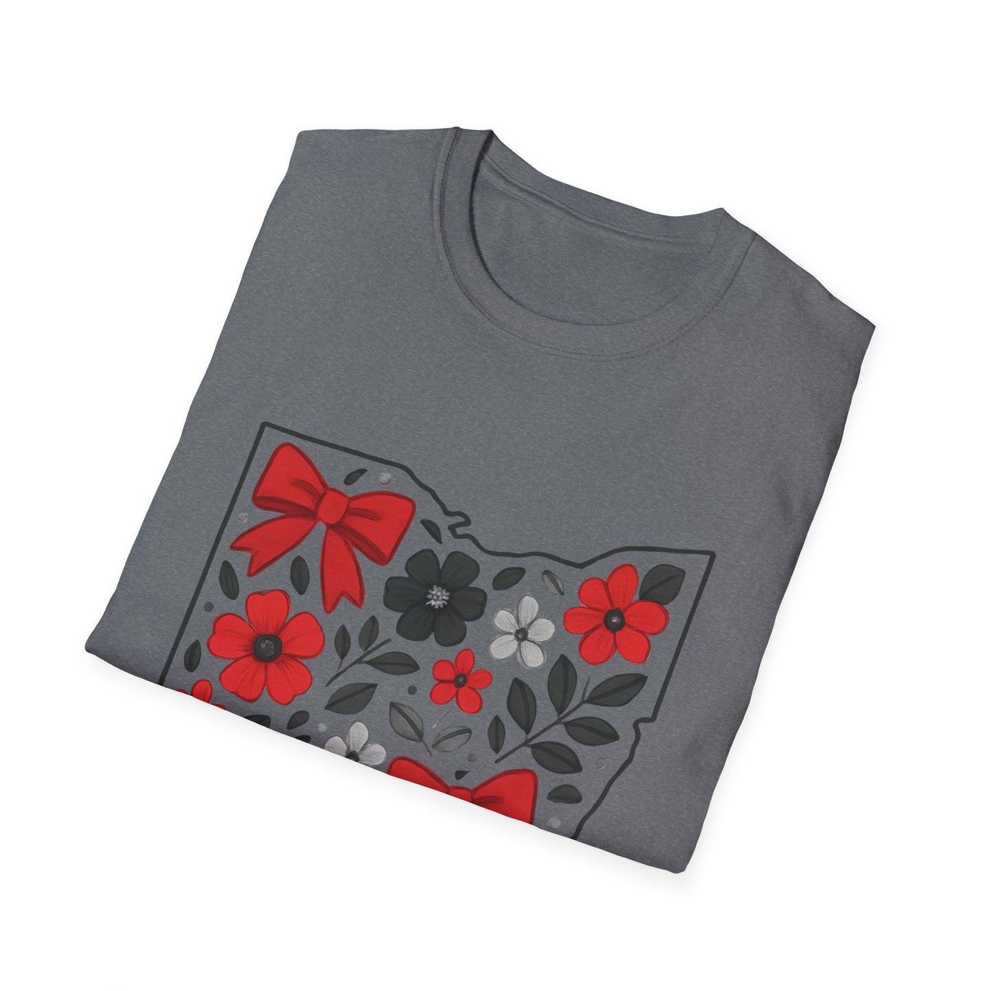 Ohio Floral T-Shirt, Unisex Tees, Gift for Her, Vintage Style, Summer Wardrobe Essential, State Pride