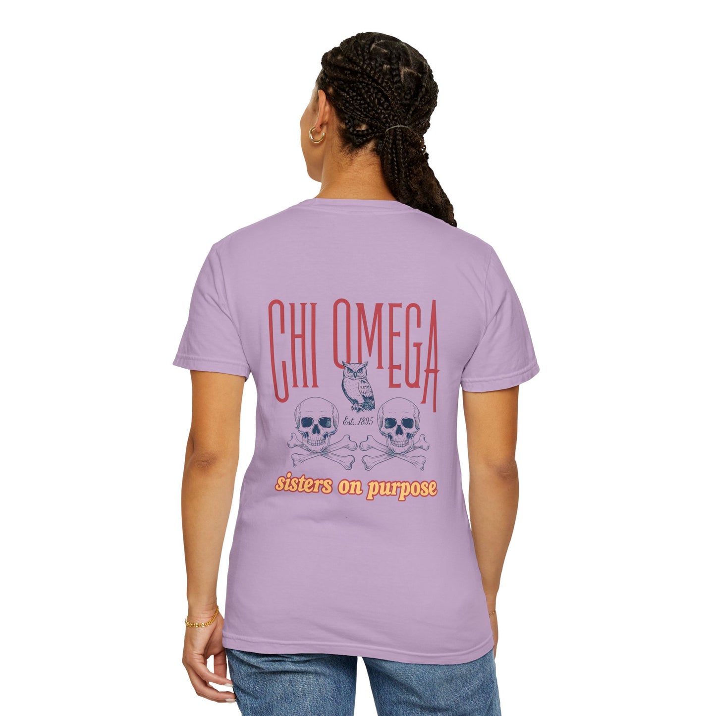 Chi Omega Sister T-Shirt, Sorority Apparel, College Tee, Garment-Dyed Shirt, Greek Life Merchandise, Casual Wear