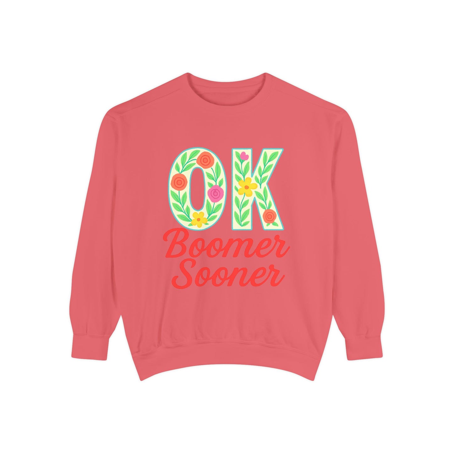 Colorful OK Boomer Sooner Unisex Sweatshirt, Casual Wear, College Apparel, Gift for Fans, Cozy Layering