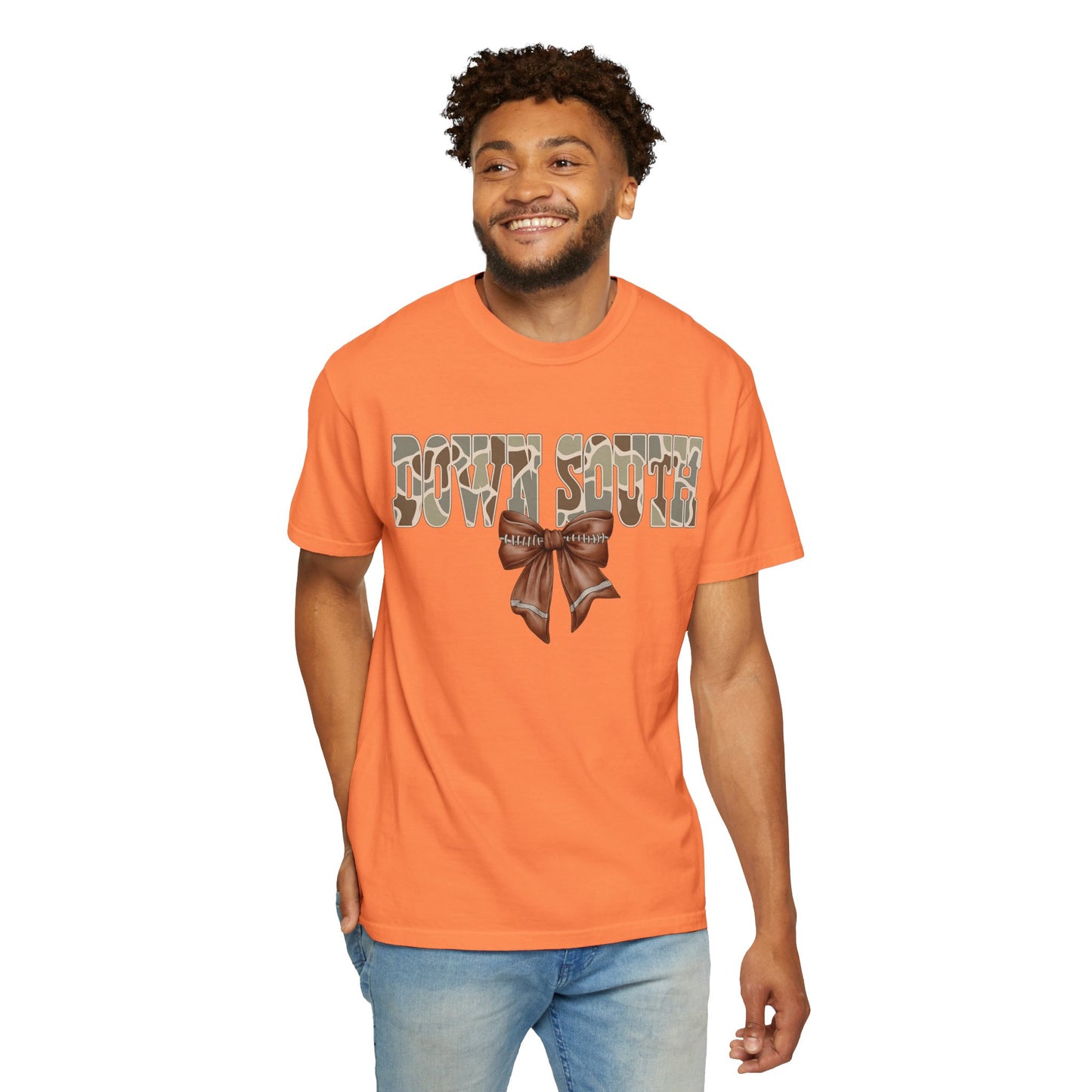 Camo Bow Graphic Tee - Trendy Apparel for Casual Outings and Birthdays