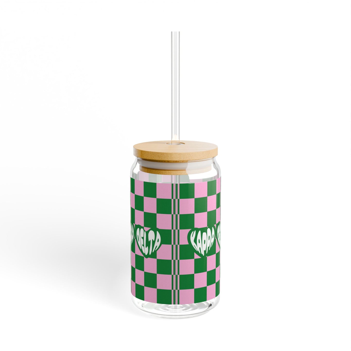 Kappa Delta Sipper Glass, 16oz | Cute Chevron Drinkware, Graduation Gifts, Sorority Merchandise, Eco-Friendly Cup