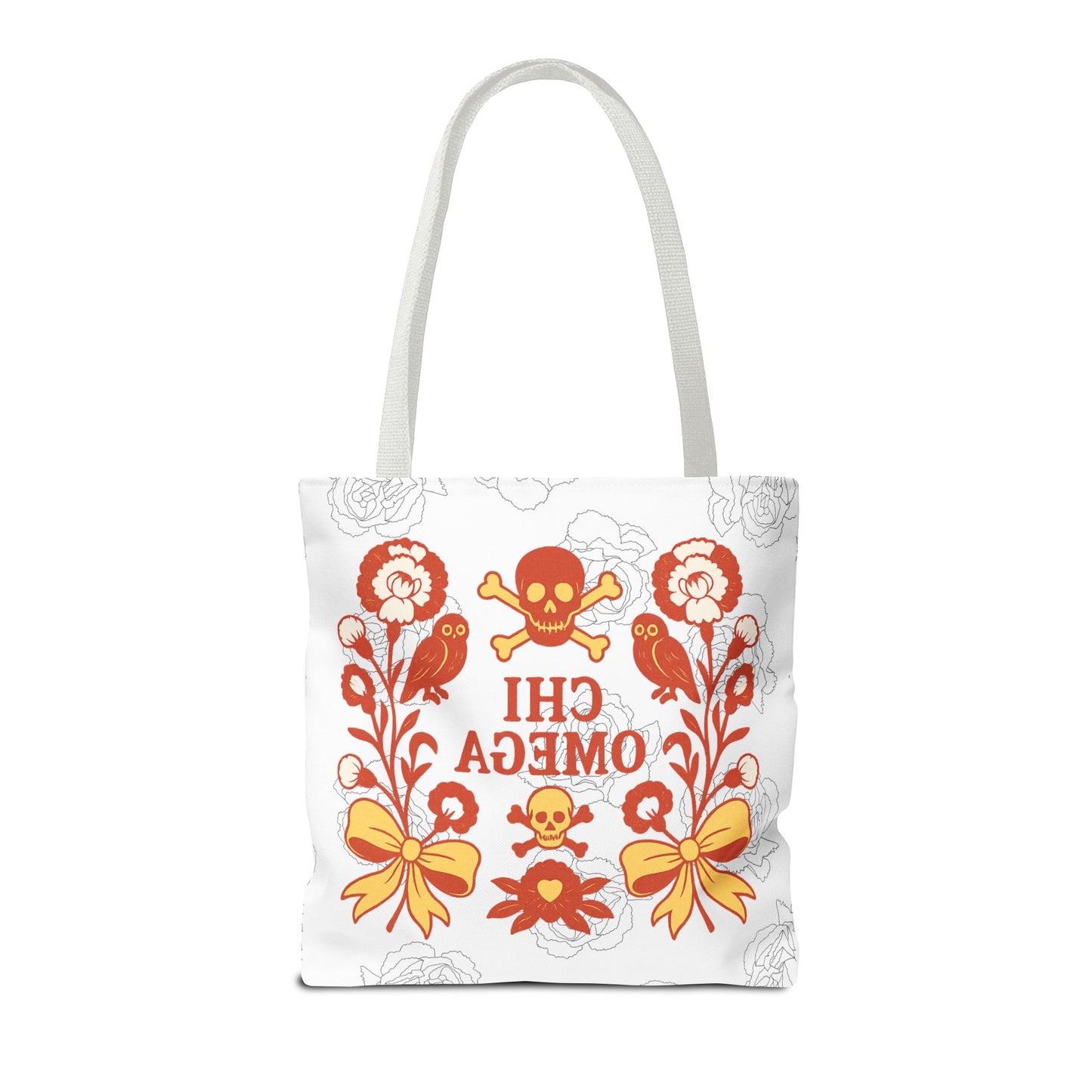Chi Omega Floral Tote Bag