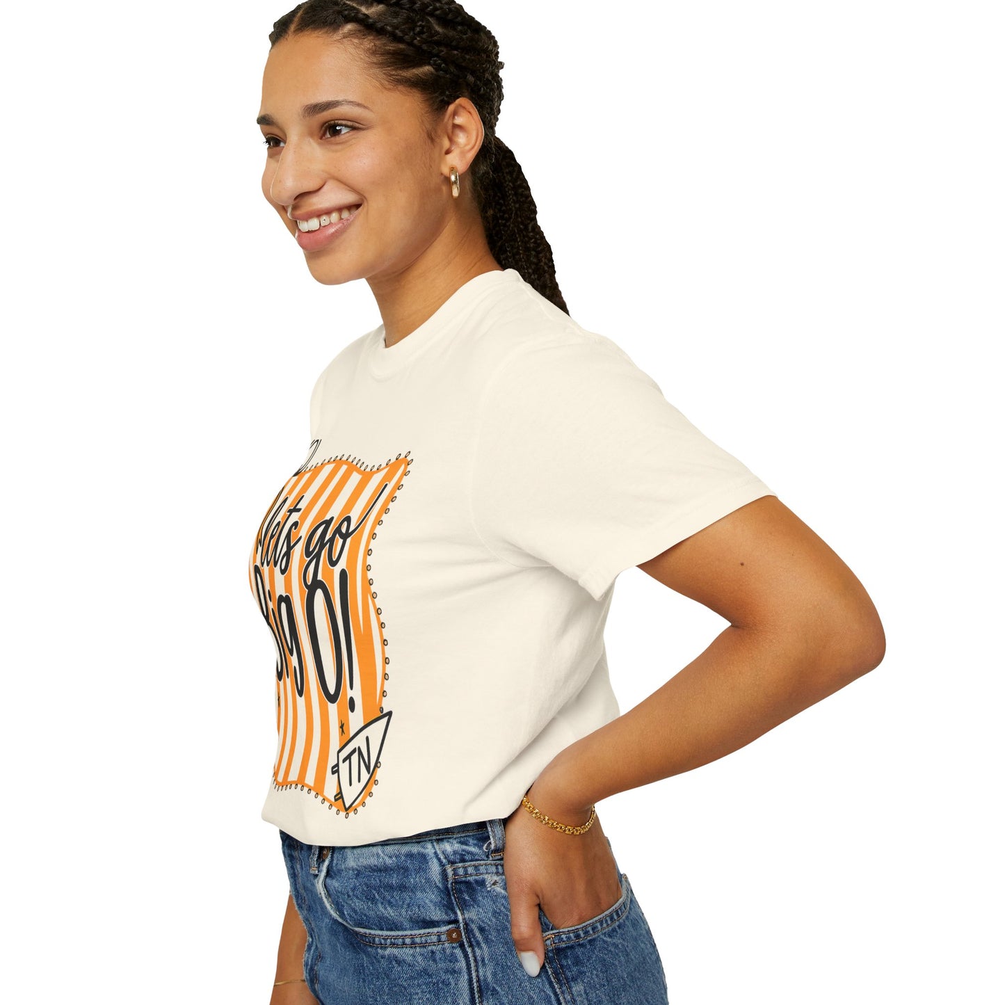 Let's Go Big O! Unisex Garment-Dyed T-Shirt, Sporty Tee, Casual Wear, Game Day Apparel, Fun Gift for Fans, Festival Wear