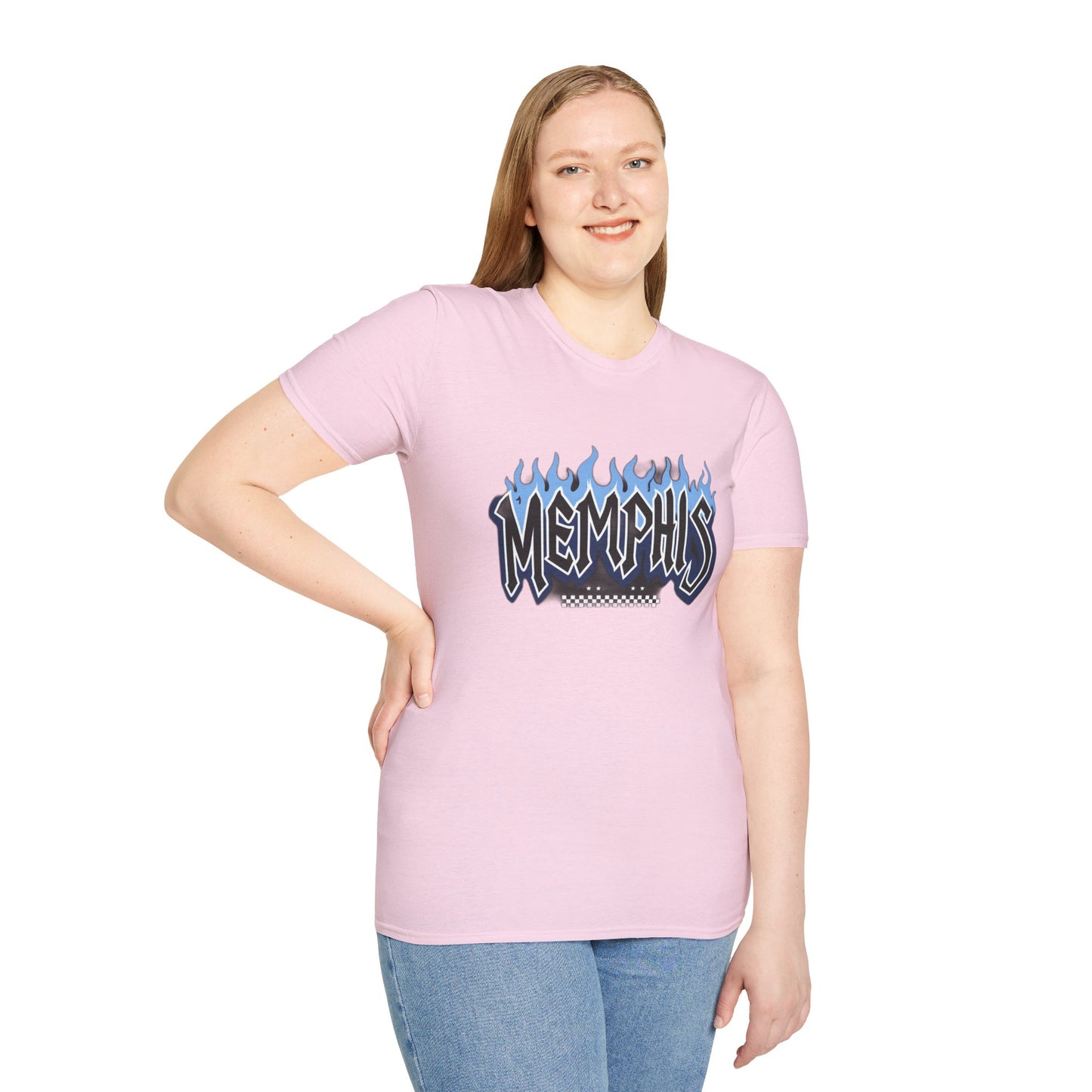Memphis Flame Graphic T-Shirt, Unisex Tee, Casual Wear, Gift for Music Lovers, Summer Fashion, Graphic Design Shirt