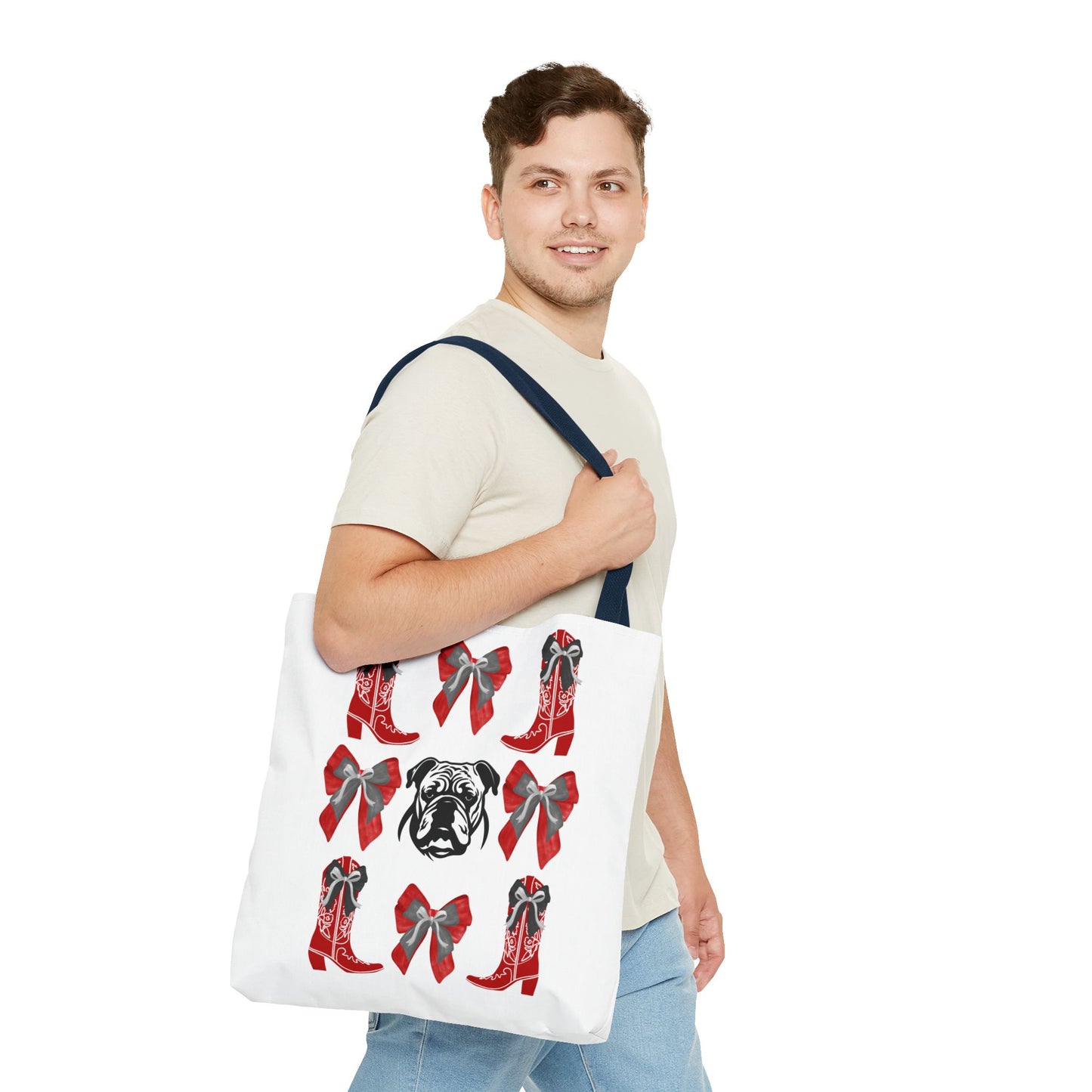 UGA Bulldogs Coquette Bow Tote Bag