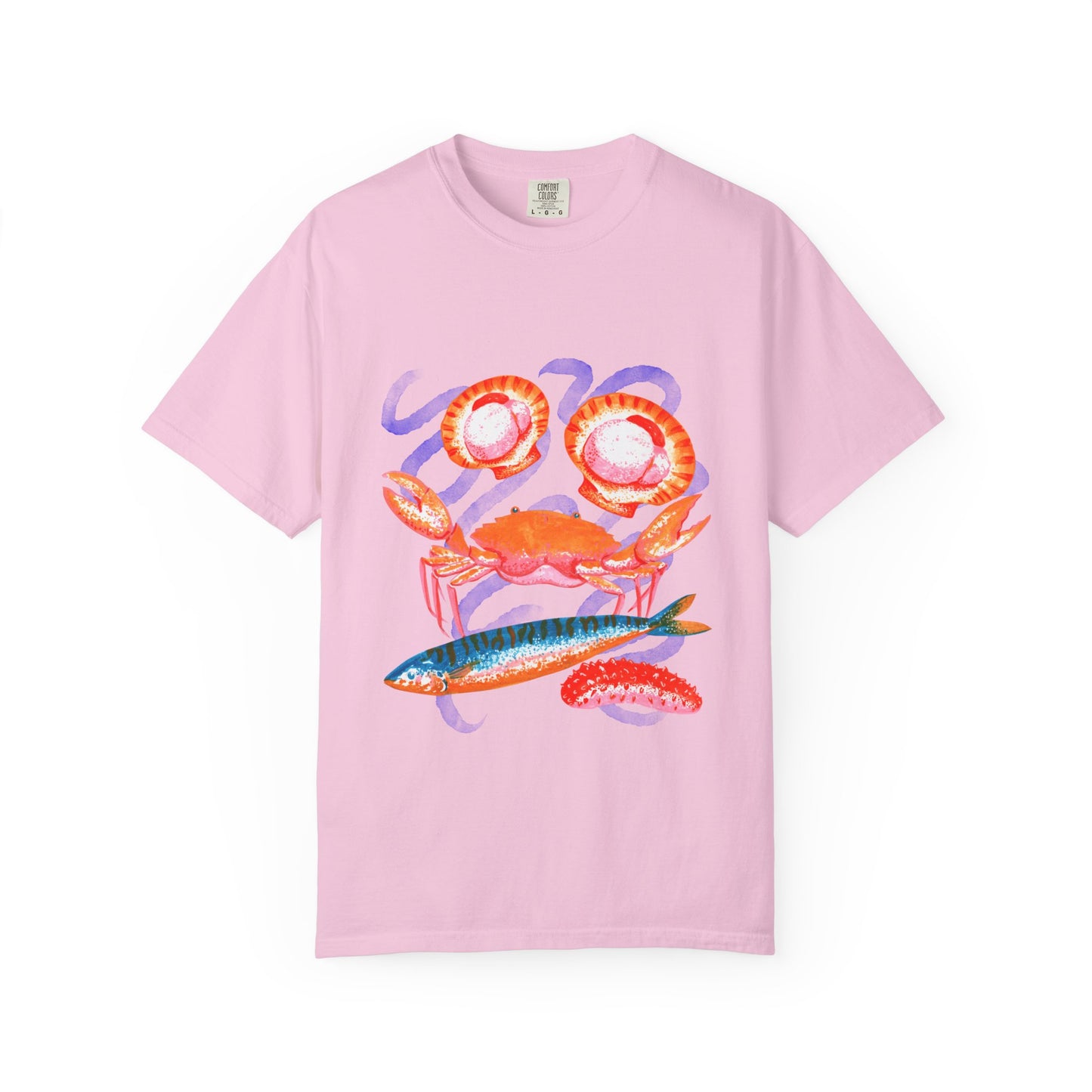 Retro Seafood Graphic T-Shirt - Fresh Catch Comfort Colors Tee