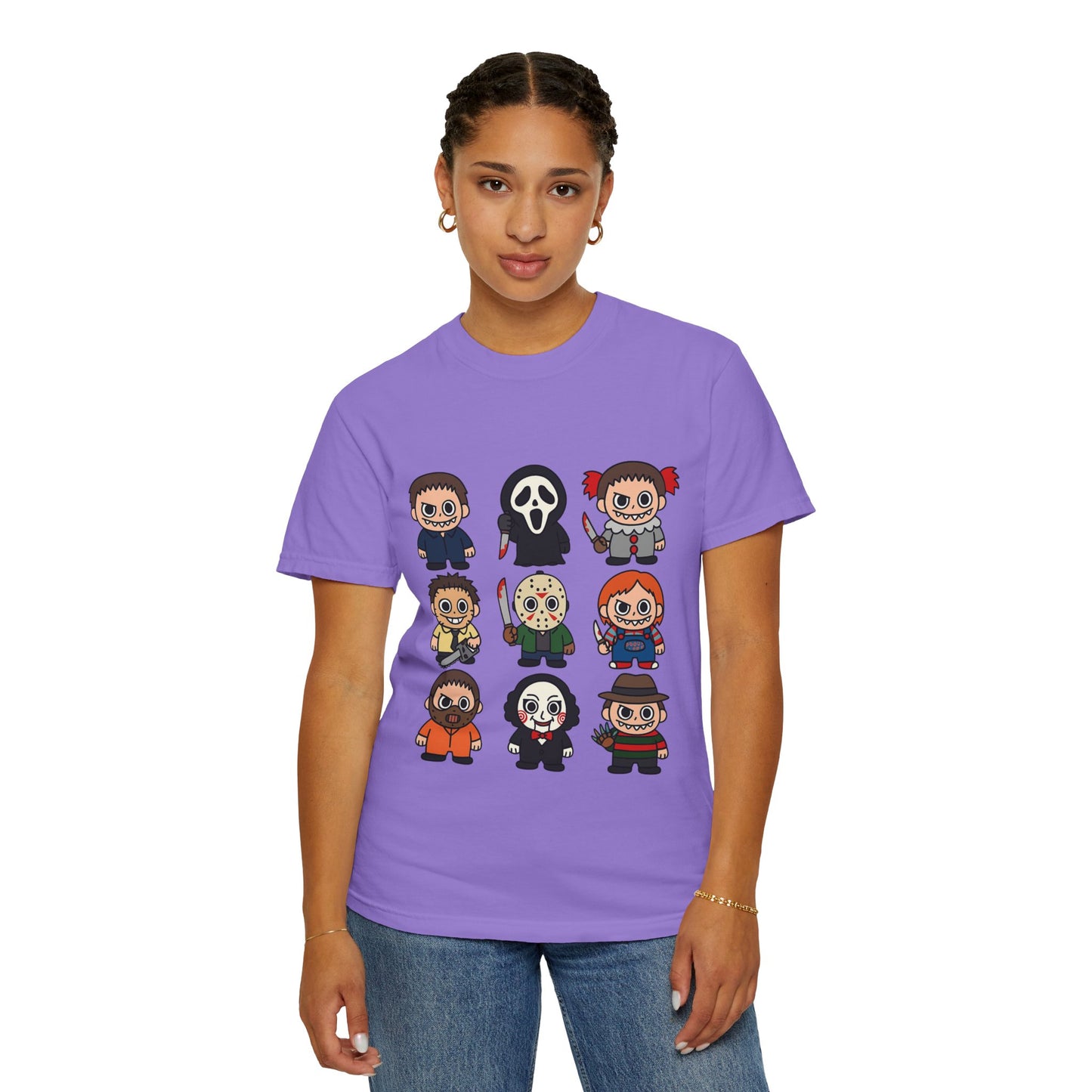 Pop Culture Horror Character T-Shirt, Unisex Tee, Halloween Tee, Horror Movie Merch, Funny Graphic Shirt, Gift for Horror Fans