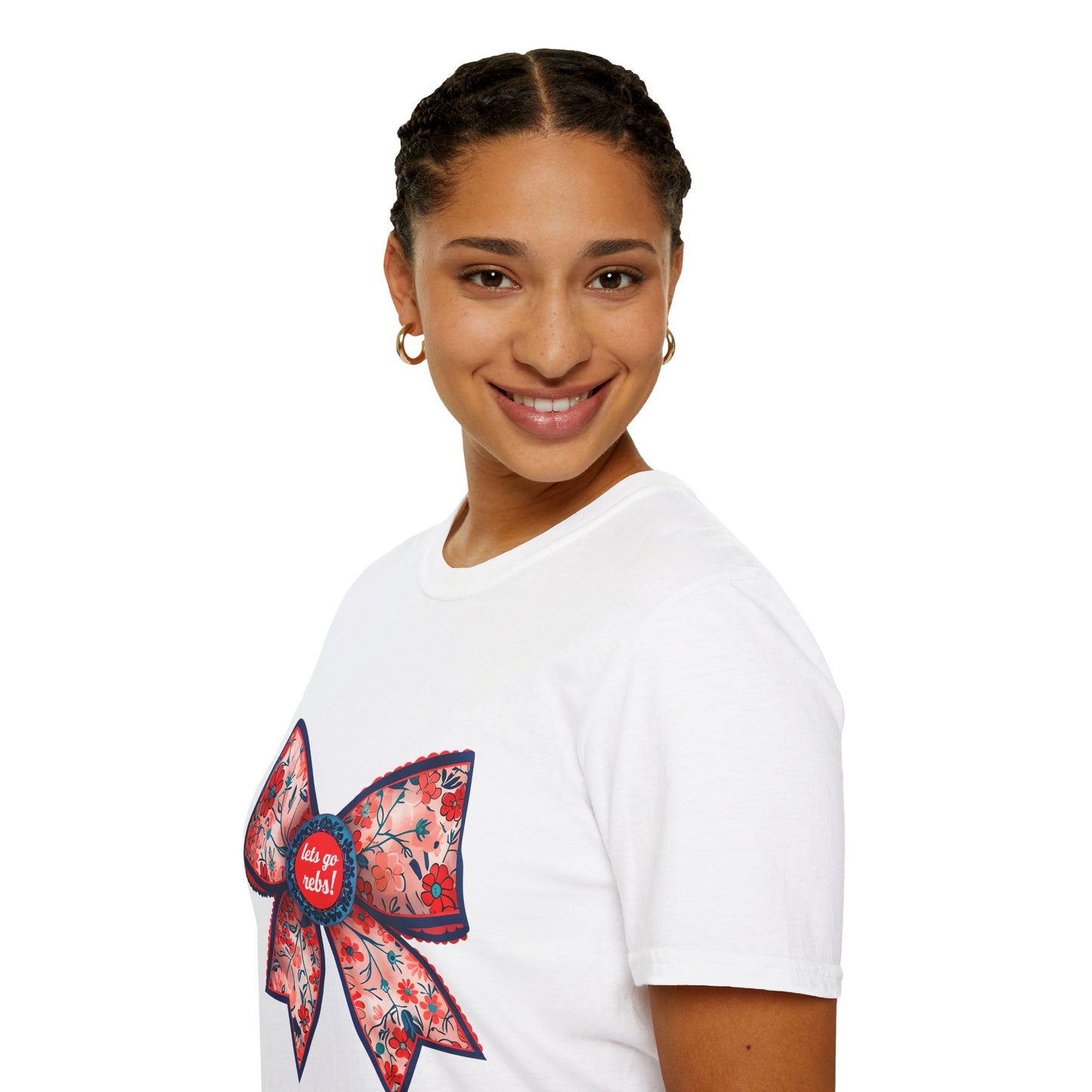 Go rebs coquette bow, Floral Bow T-Shirt | Gift for Her, Casual Wear, Birthday Party, Spring Fashion, Cute Graphic Tee