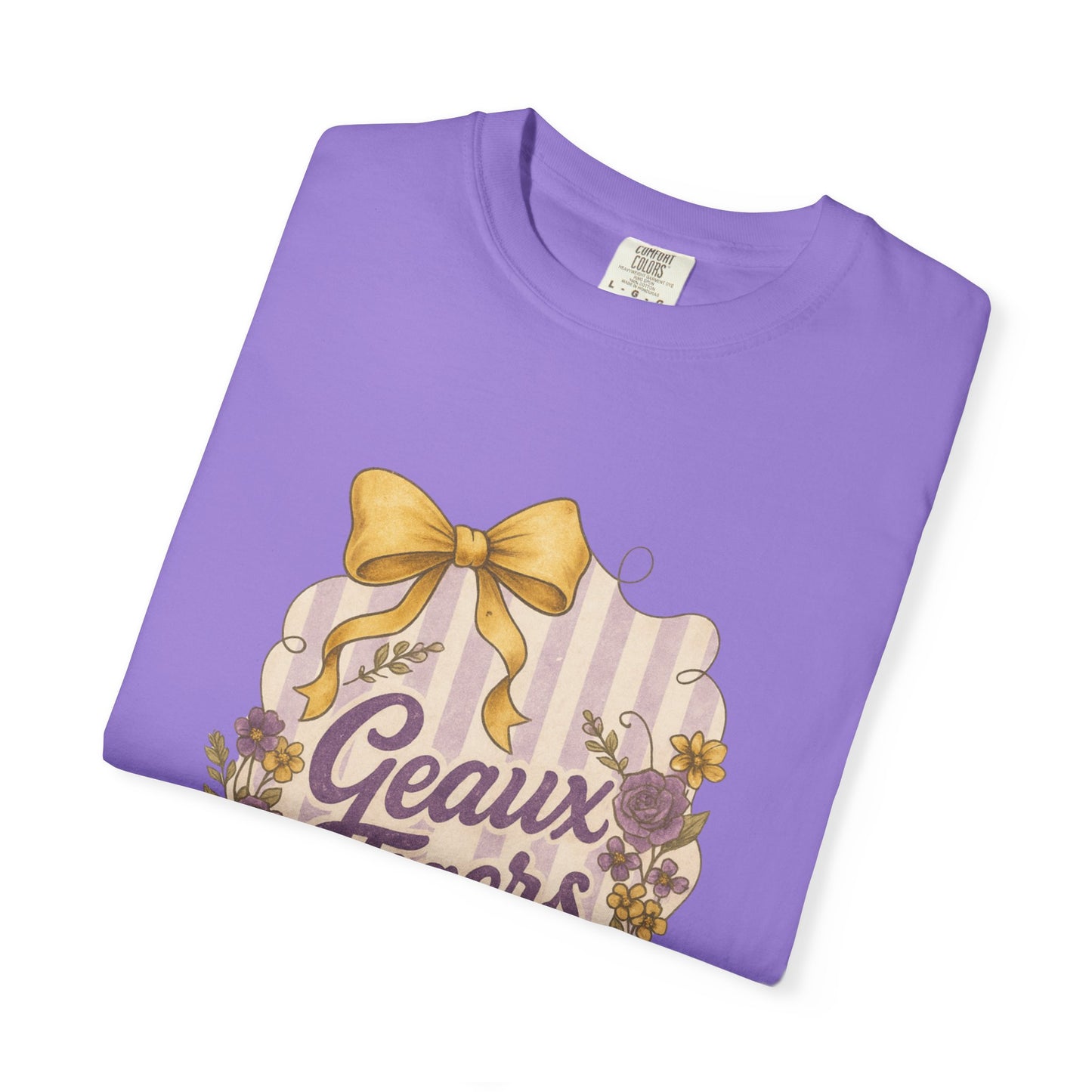 Geaux Tigers Floral T-Shirt, Unisex Casual Tee, Game Day Apparel, Spring Outfit, LSU Fan Gear