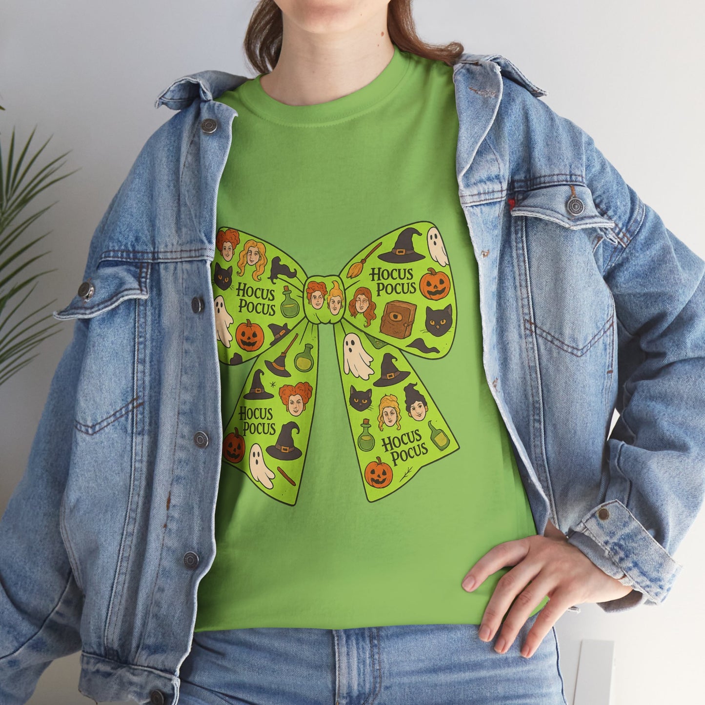 Halloween Graphic Tee, Spooky Season Unisex Shirt, Hocus Pocus Bow Tee, Autumn Style Shirt, Trick or Treat Apparel