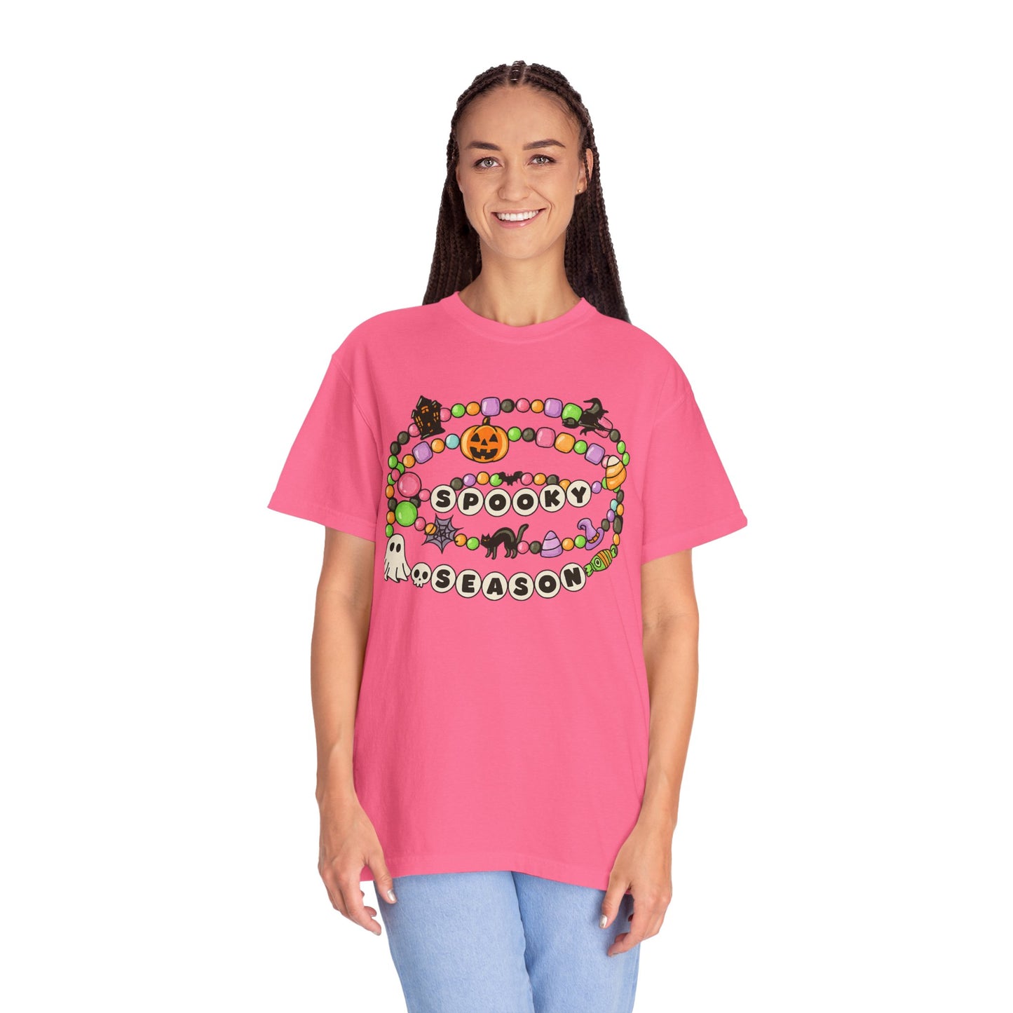 Spooky Season Friendship Bracelet T-shirt | Halloween Fun, Unisex Tee