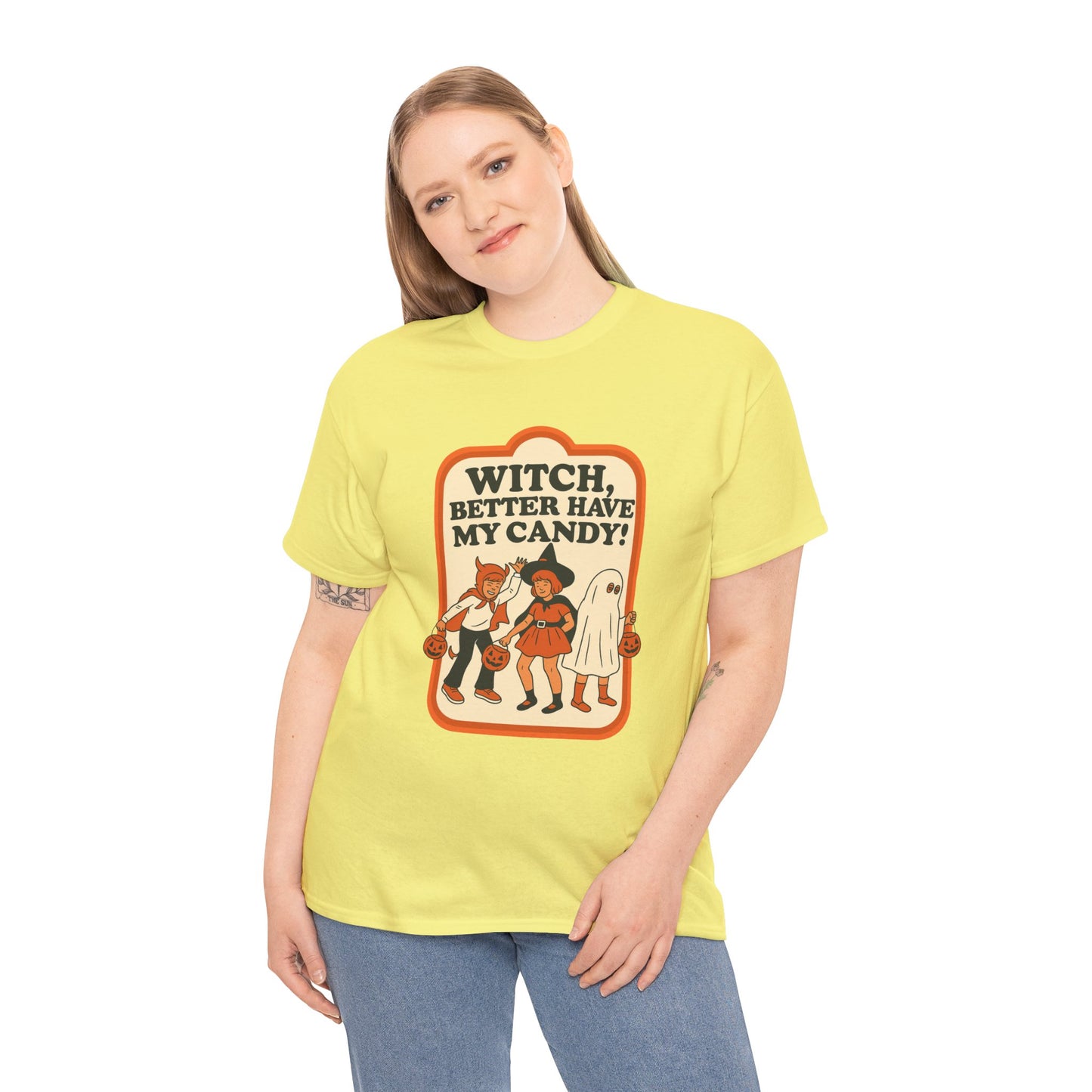 Halloween Witch Candy Tee - Unisex Cotton Shirt