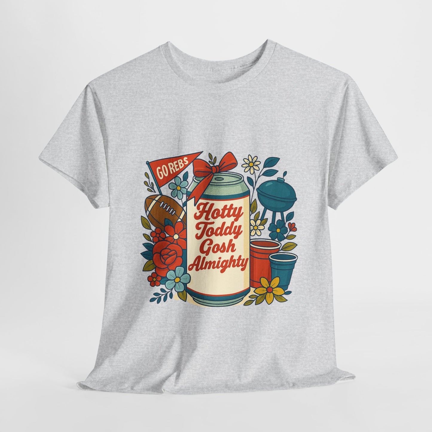 Hotty Toddy Heavy Cotton Tee - Unisex Graphic T-Shirt, Casual Wear, College Apparel, Gift for Students, Spring Break Fashion