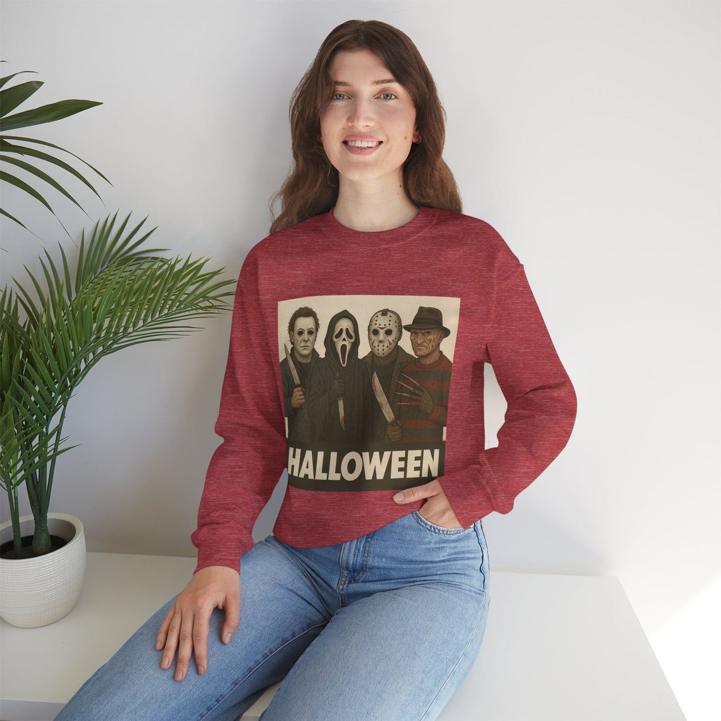Spooky Movie Crewneck Sweatshirt - Halloween Horror Apparel