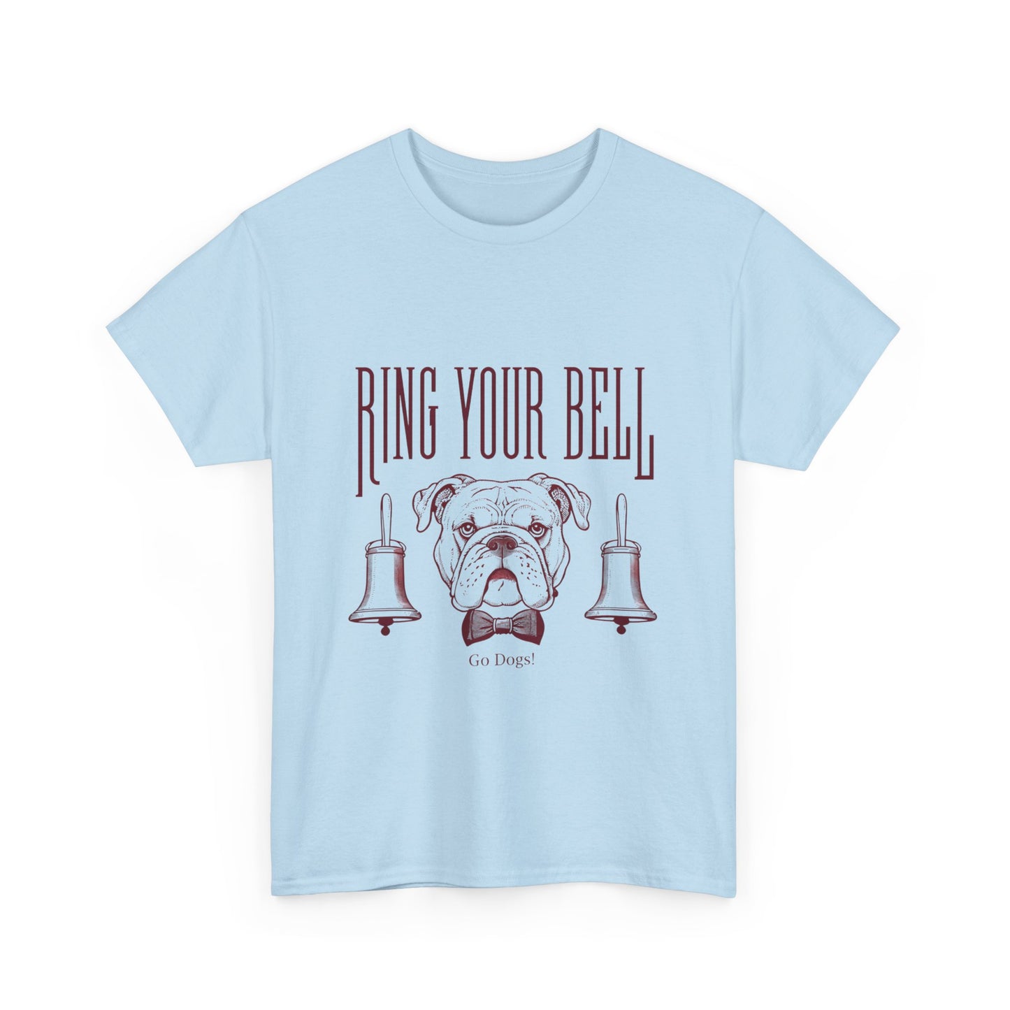 Dog Lover's Unisex Heavy Cotton Tee | 'Ring Your Bell' Shirt, Bulldog Tee, Pet Owner Gift, Funny Dog Apparel, Casual Wear