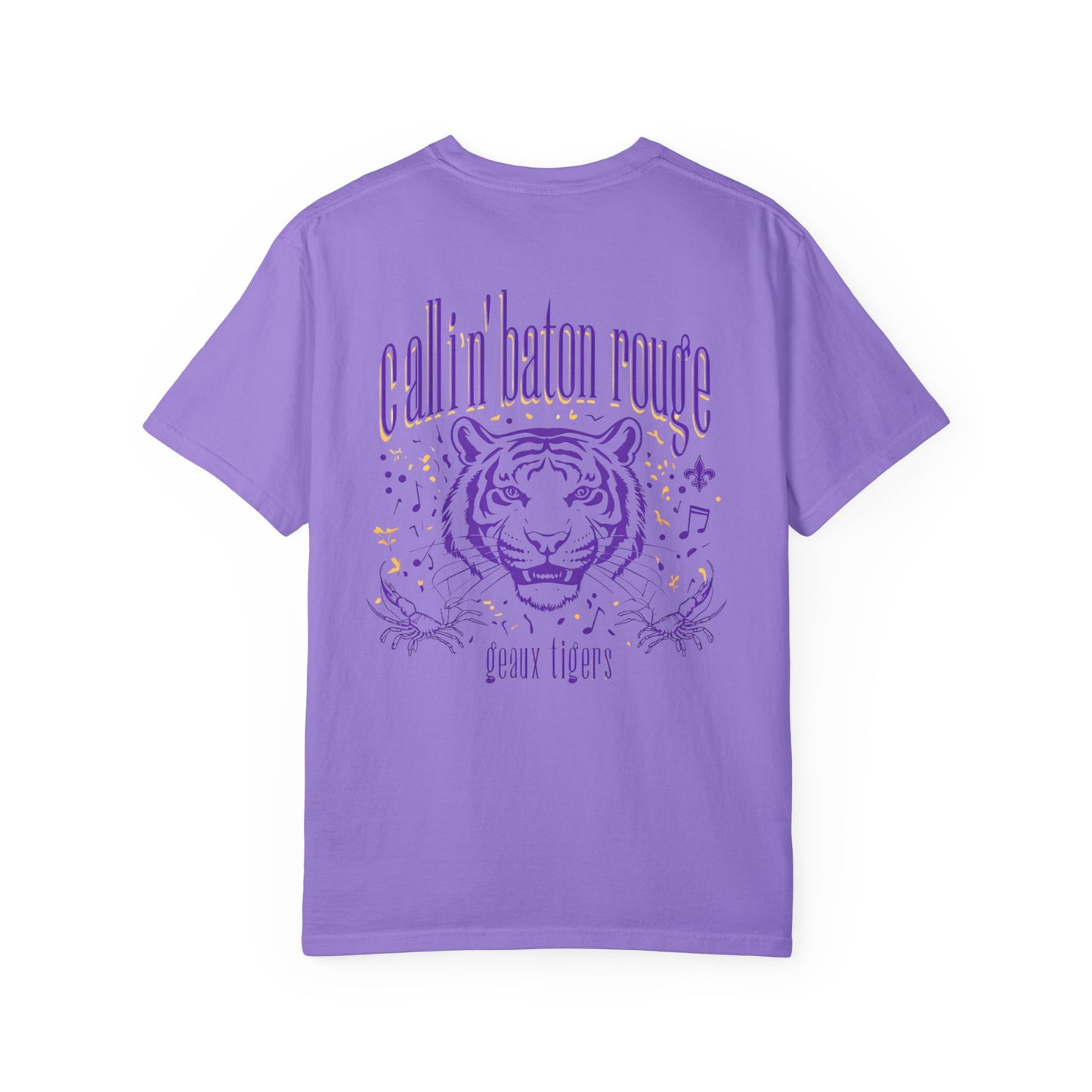 Baton Rouge Spirit T-Shirt - Unisex Garment-Dyed Tee for Game Day, College Football, Mardi Gras, Team Pride, Casual Wear