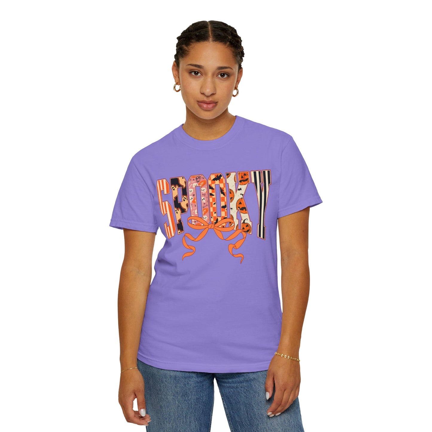 SPOOKY Bow Unisex Garment-Dyed T-shirt