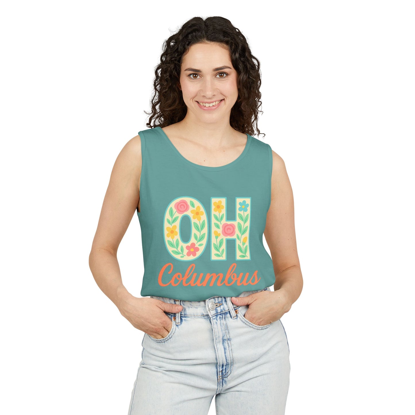Ohio Spirit Unisex Garment-Dyed Tank Top, College Sports, Casual Wear, Gift for Graduates, Team Pride, Comfort Colors, Graduation Gift, Go Bucks
