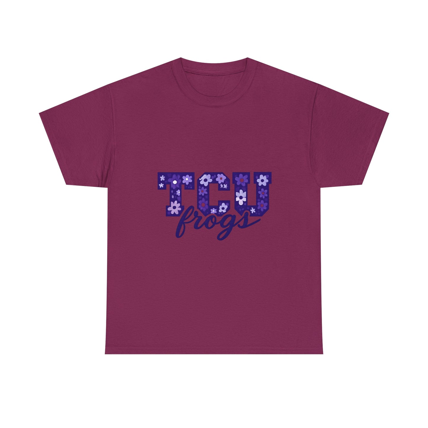 TCU Frogs Unisex Heavy Cotton Tee - College Shirt, Student Apparel, Casual Wear, Graduation Gift, Sports Fan Tee