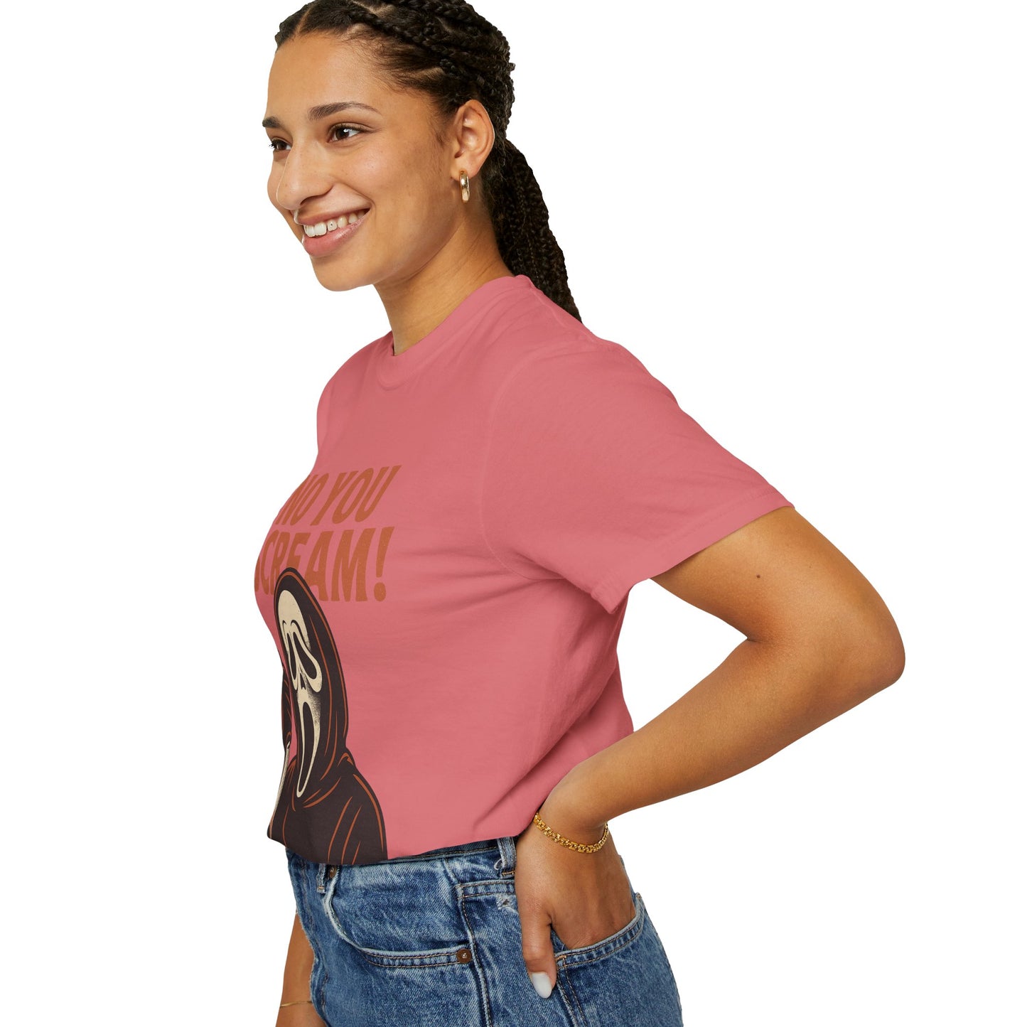 Unisex Horror-Themed T-shirt | Fun Scream Design for Halloween, Costume Parties, Movie Nights, Gift for Horror Fans