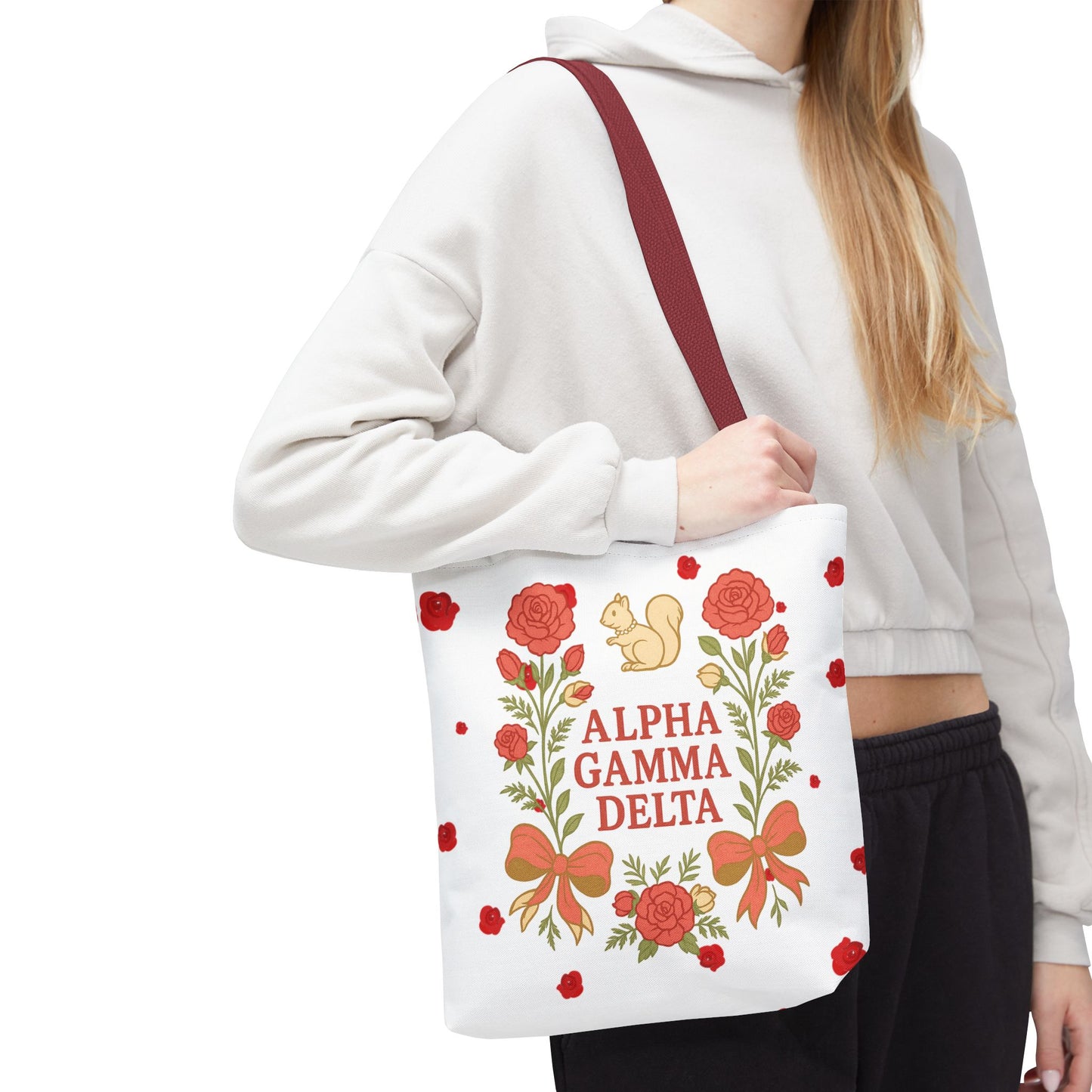 Floral Tote Bag | Alpha Gamma Delta Collection | Perfect for Sorority Events & Graduates