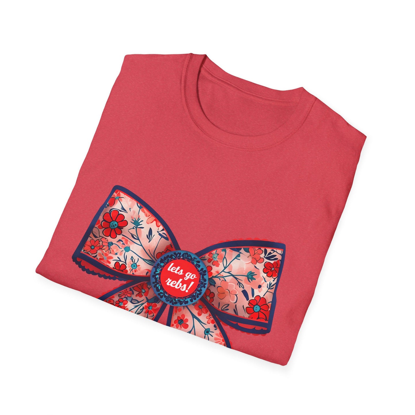 Go rebs coquette bow, Floral Bow T-Shirt | Gift for Her, Casual Wear, Birthday Party, Spring Fashion, Cute Graphic Tee
