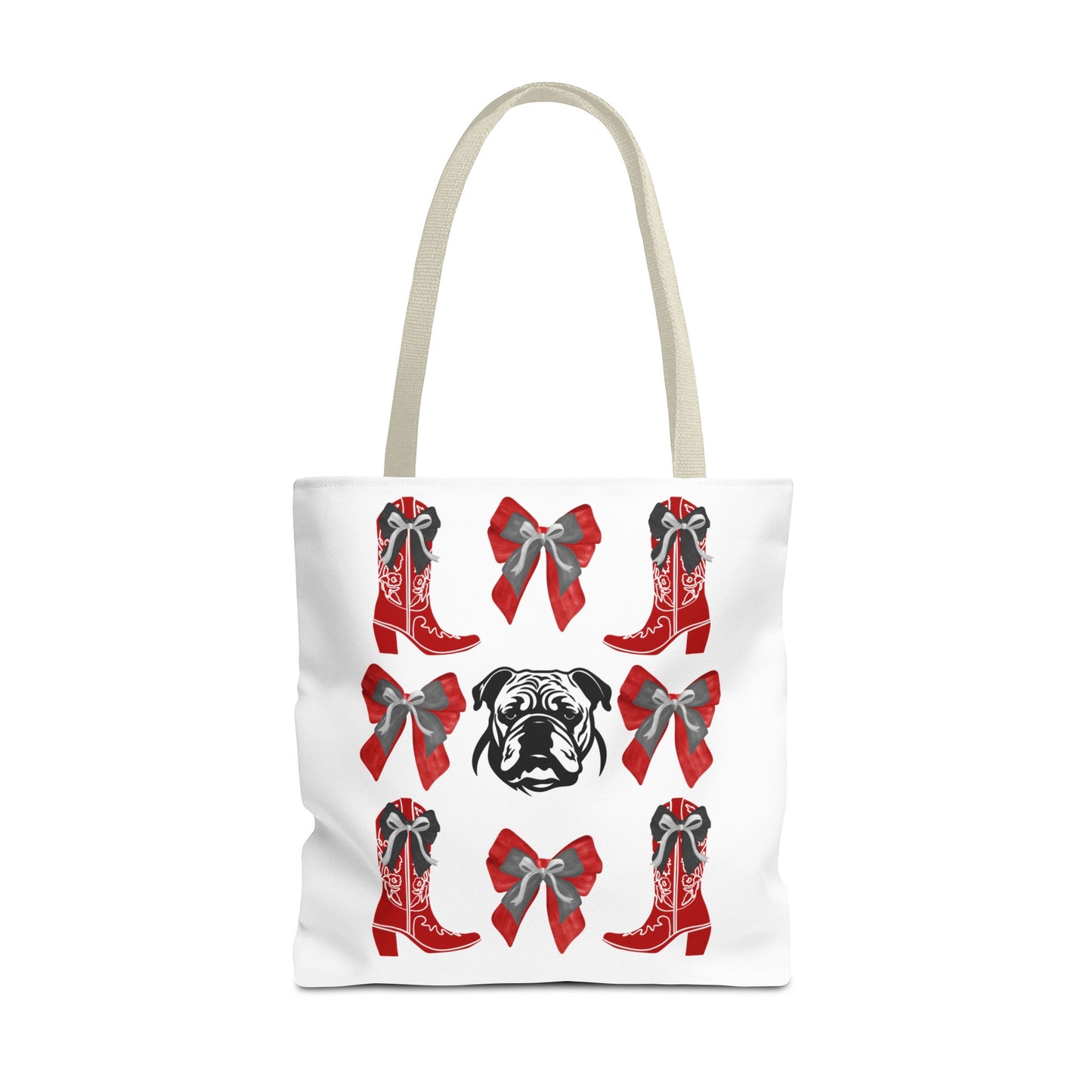 UGA Bulldogs Coquette Bow Tote Bag