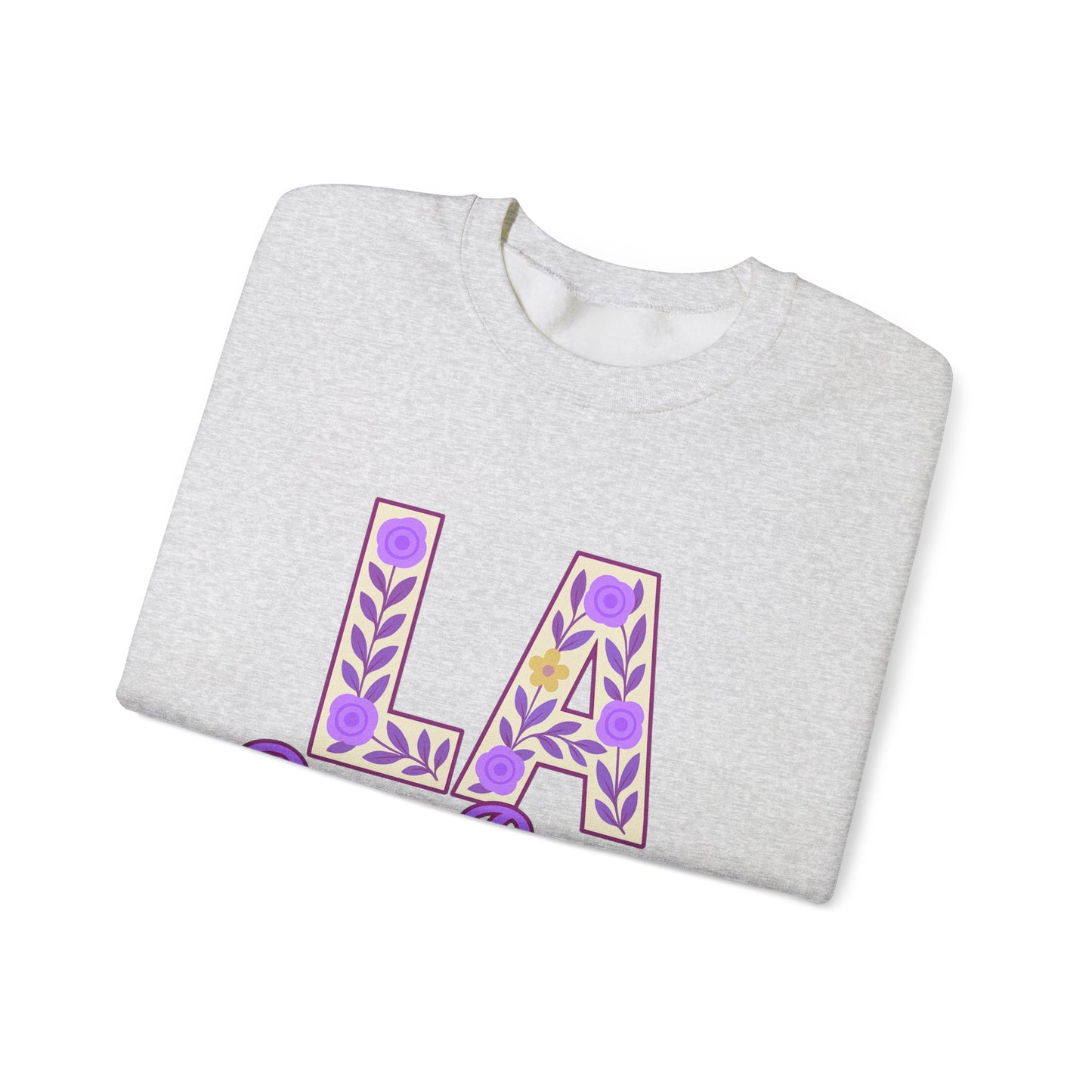 LA Baton Rouge Floral Sweatshirt, Cozy Crewneck for Fall, Gift for Friends, Casual Outing, Southern Style Apparel