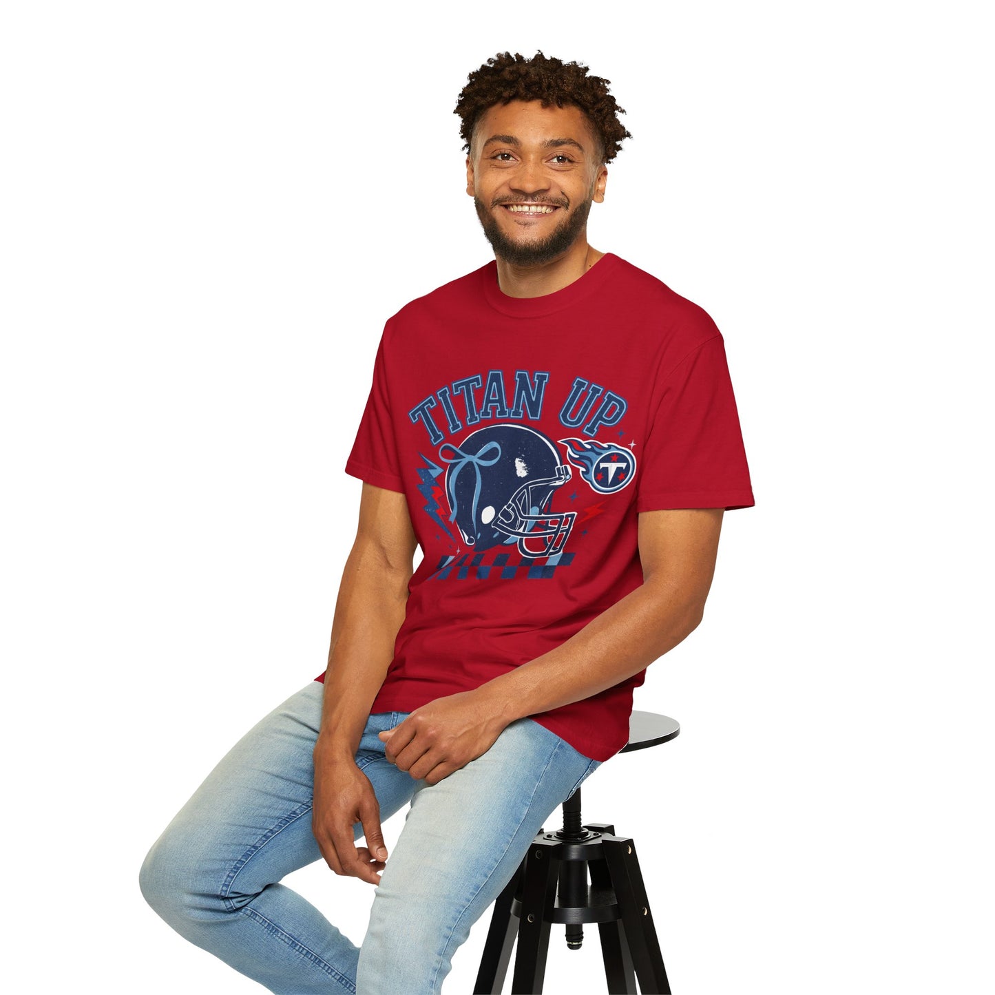 titan up tennessee Unisex Football Tee, Titan Up Shirt for Game Day, Casual Sportswear, Tailgating Apparel, Gift for Fans, Team Spirit Top