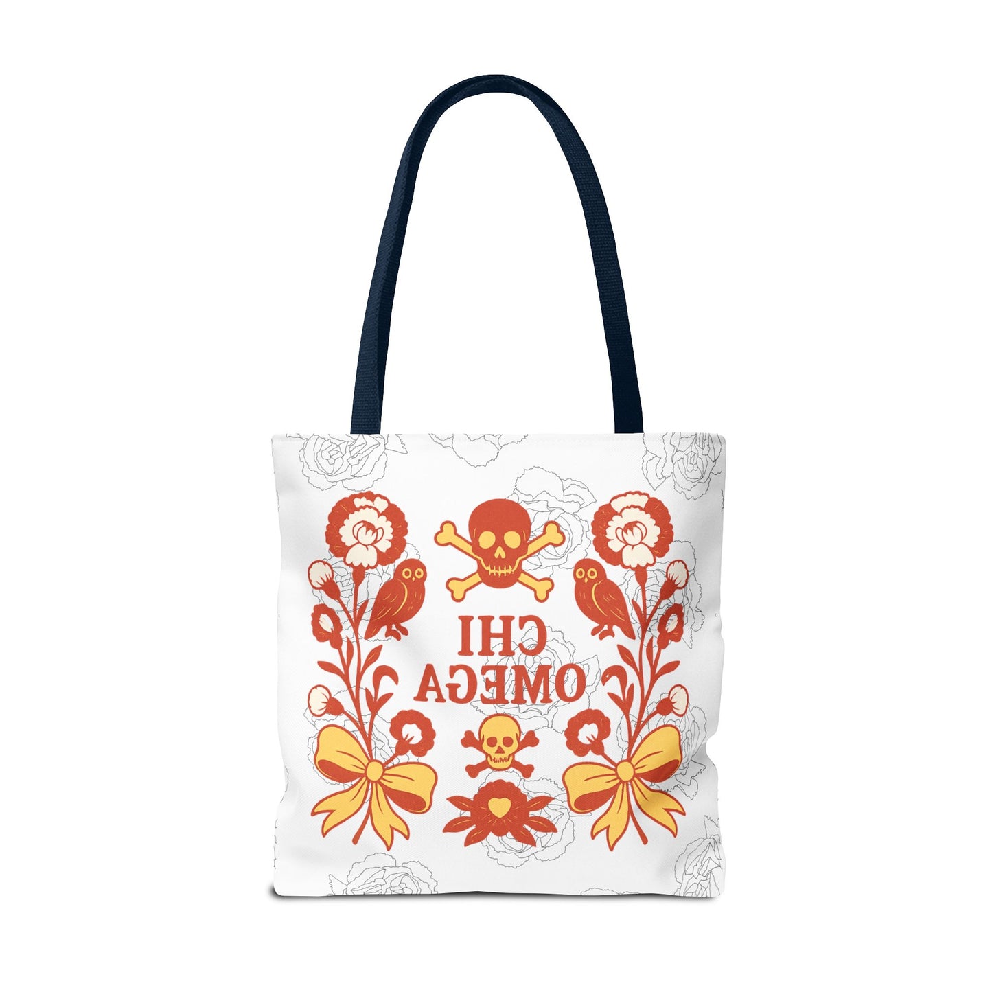 Chi Omega Floral Tote Bag
