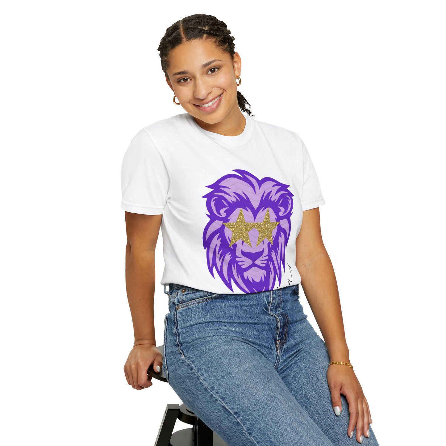 Purple Lion Graphic T-Shirt