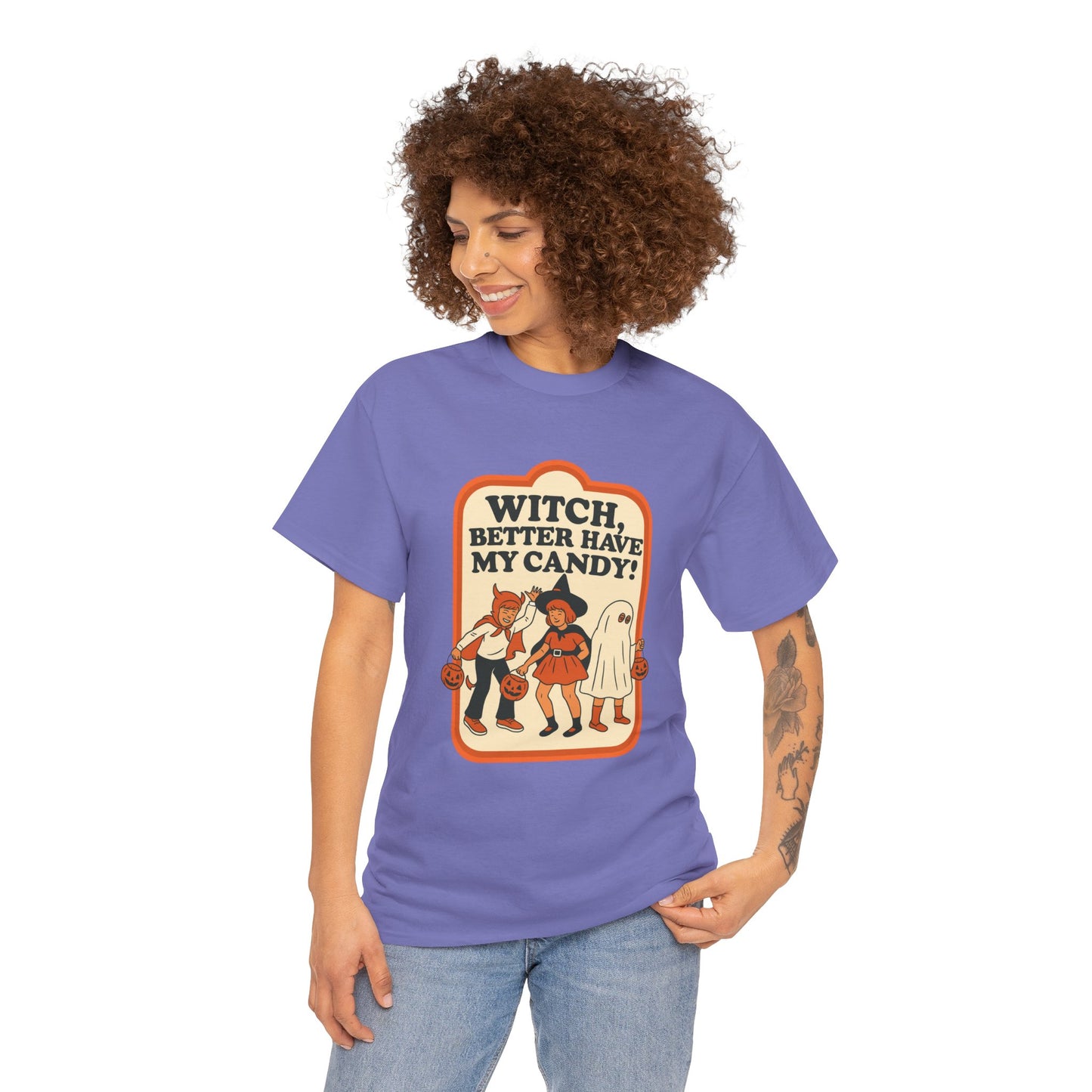 Halloween Witch Candy Tee - Unisex Cotton Shirt