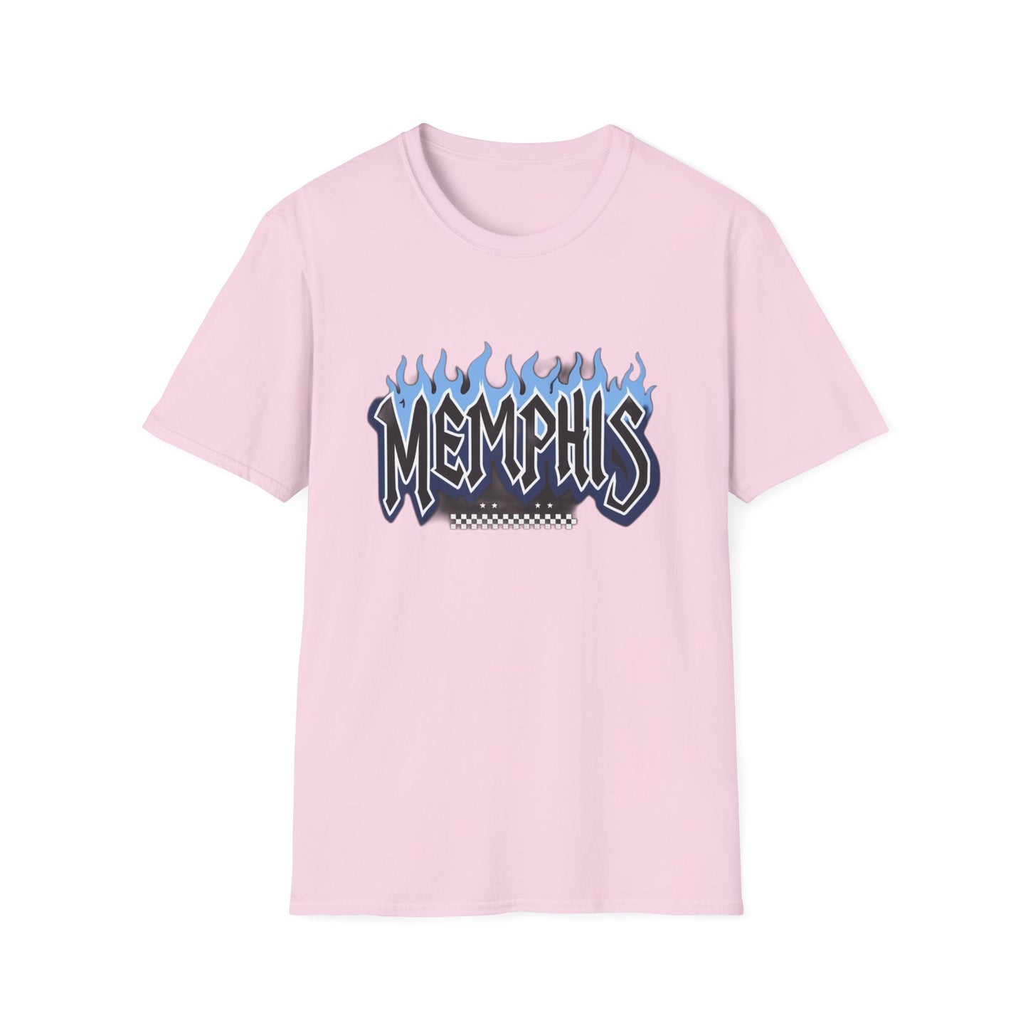 Memphis Flame Graphic T-Shirt, Unisex Tee, Casual Wear, Gift for Music Lovers, Summer Fashion, Graphic Design Shirt