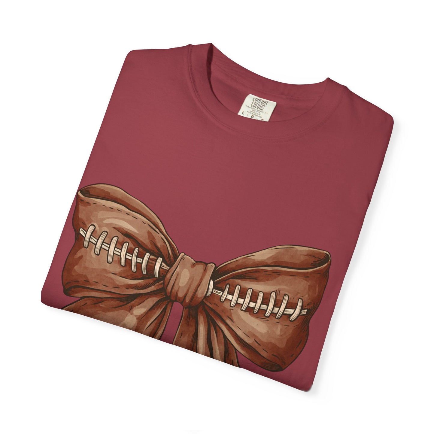 Football Bow T-Shirt: Unisex Casual Wear for Game Day Apparel
